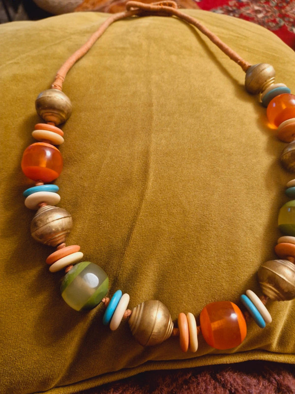 Womens Vintage Boho Long Necklace Chunky Bead Beaded Jewellery