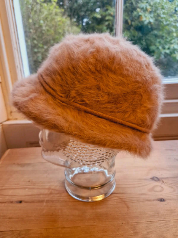 Vintage Angora Blend Beige Hat S