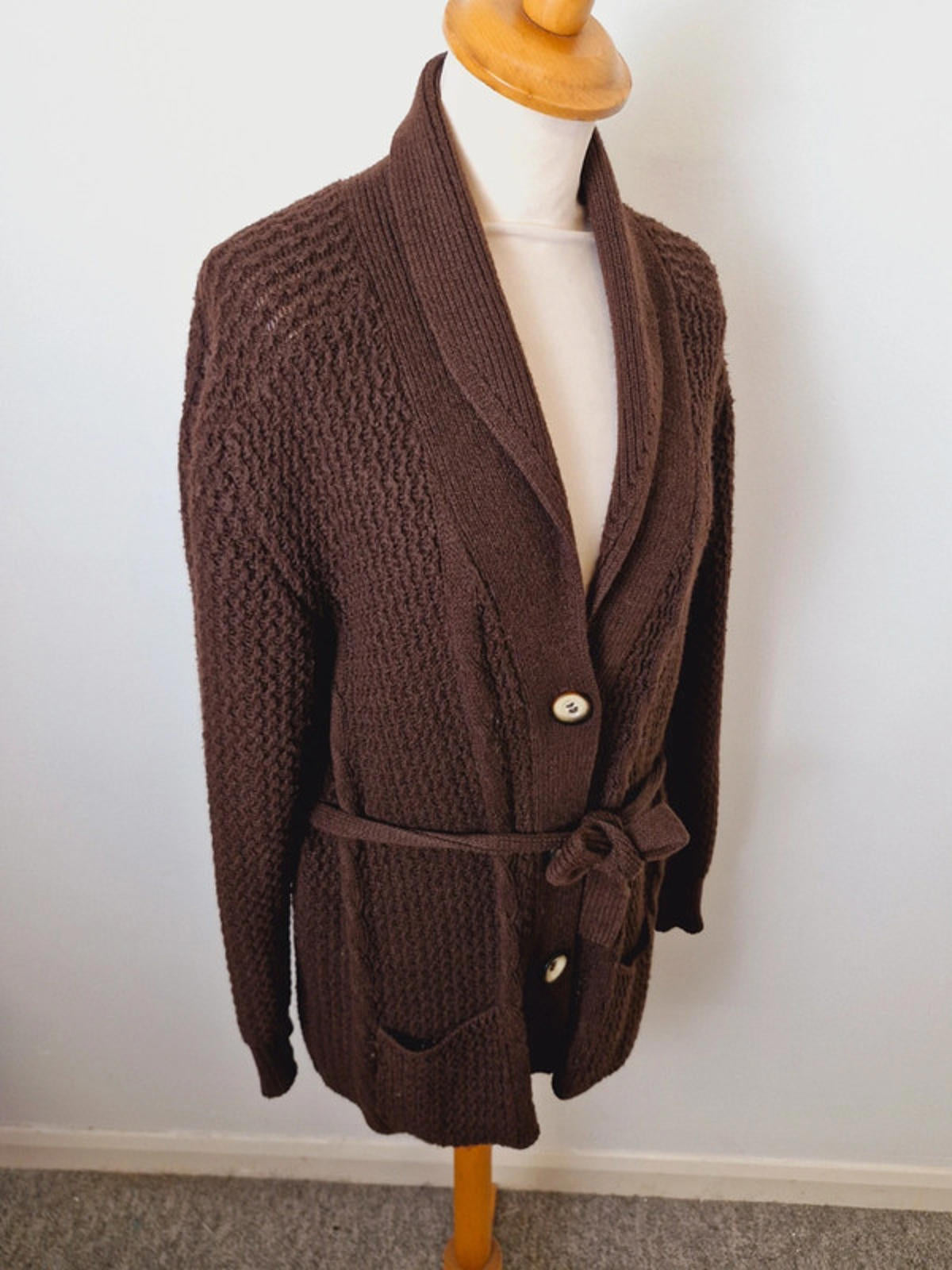 1970s Knitted Cardigan M UK14