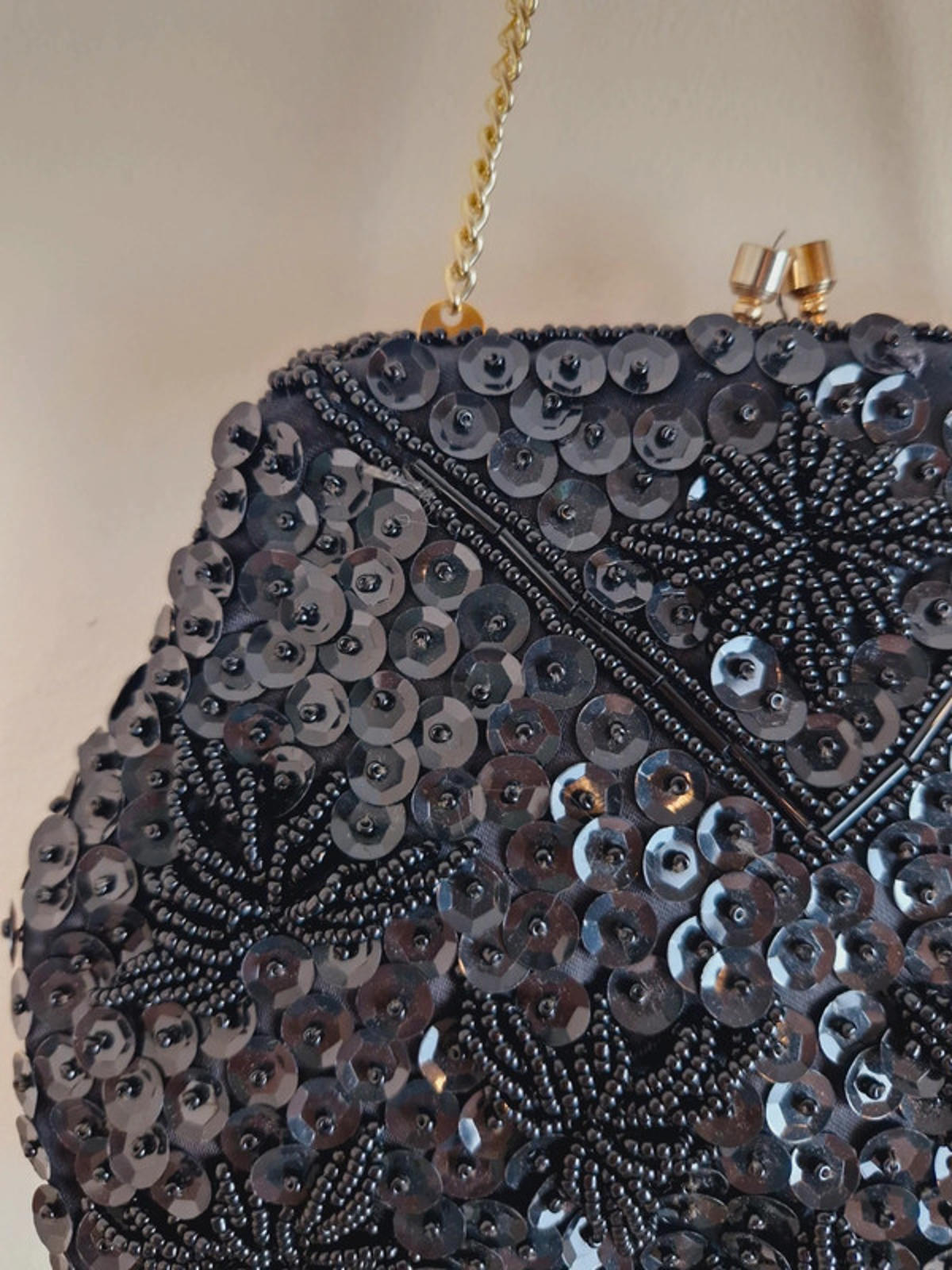 Black & Gold Sequin Bag