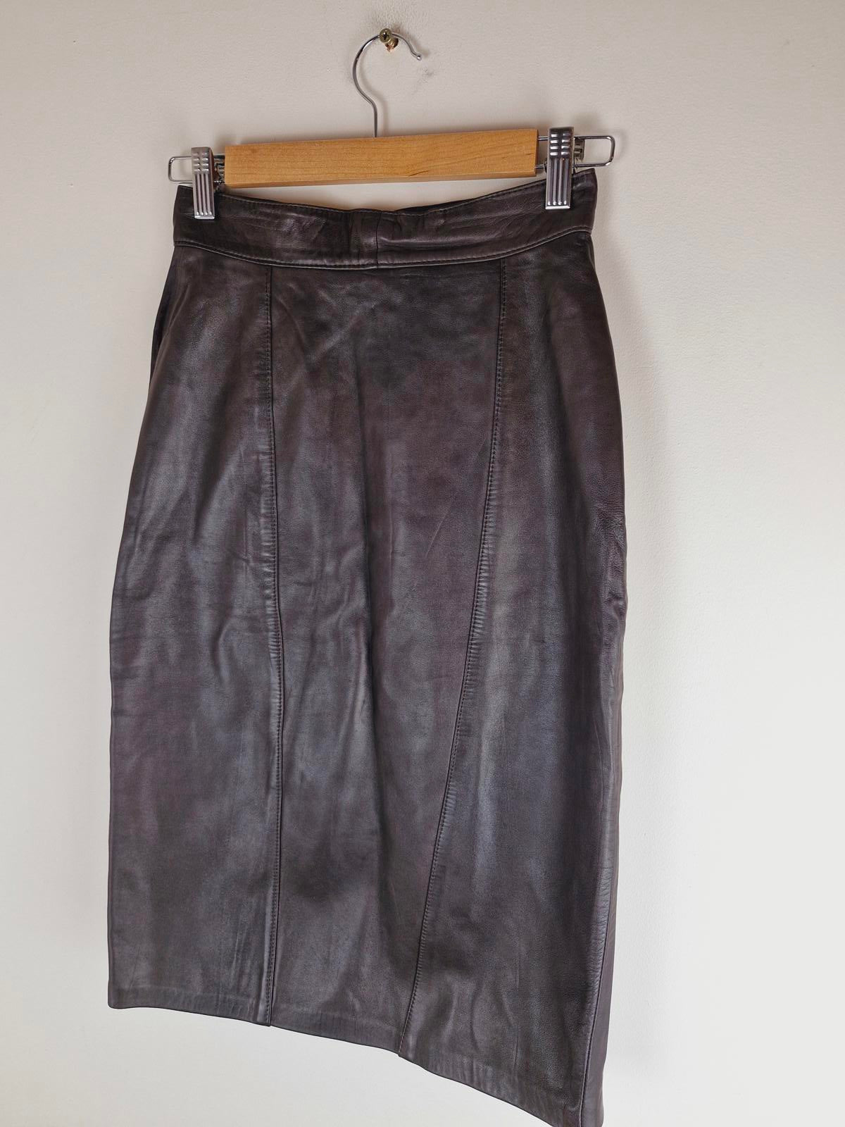 Leather Pencil Skirt XS