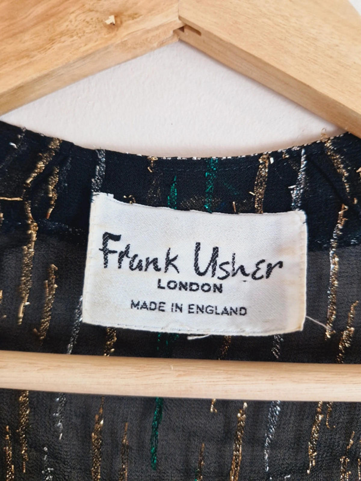Frank Usher Sheer Metallic Top S