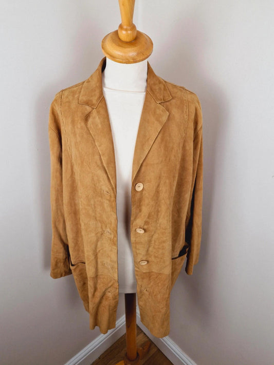 Tan Suede Jacket M L