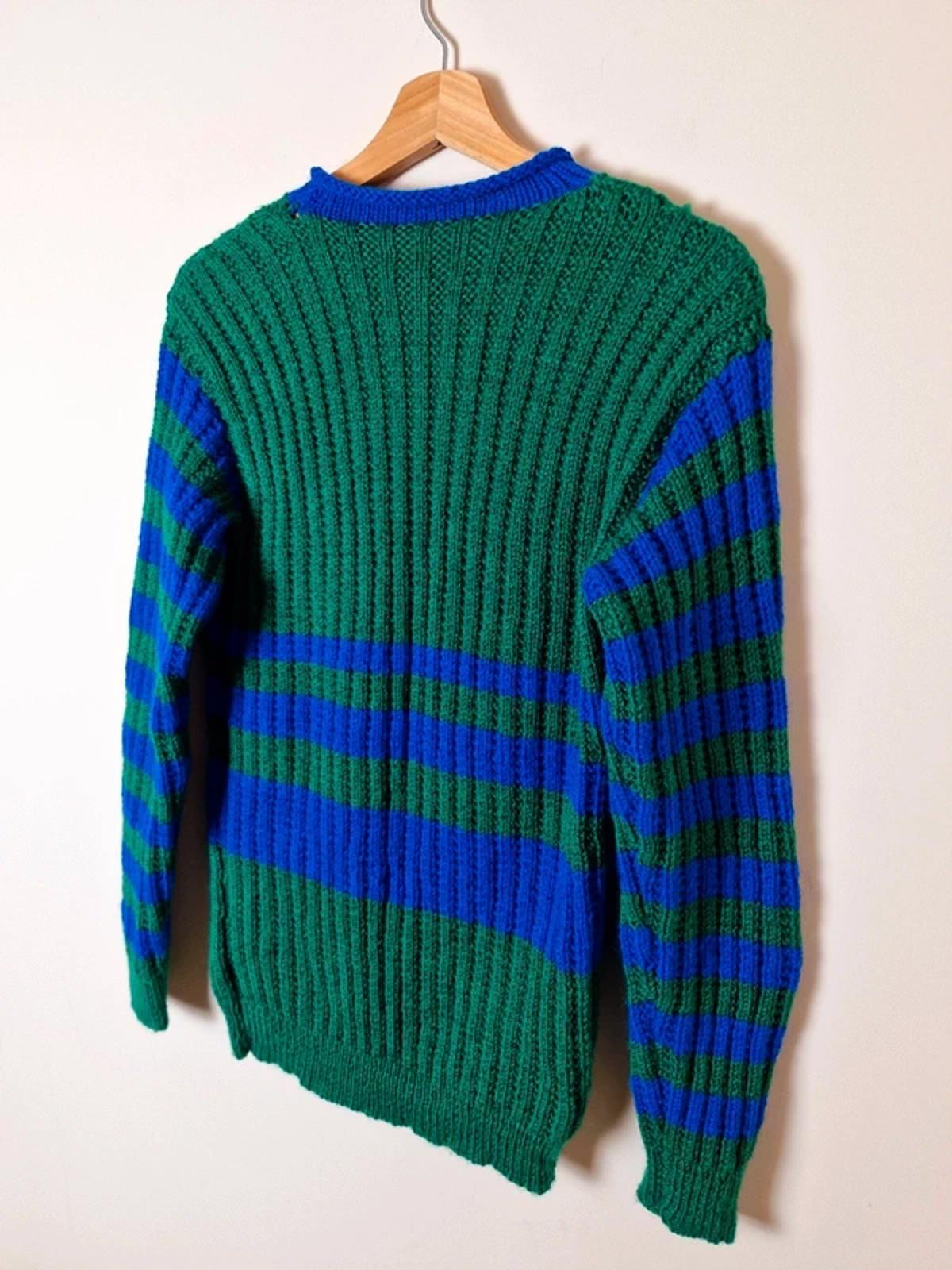 Handknitted Striped Jumper S UK8 UK10