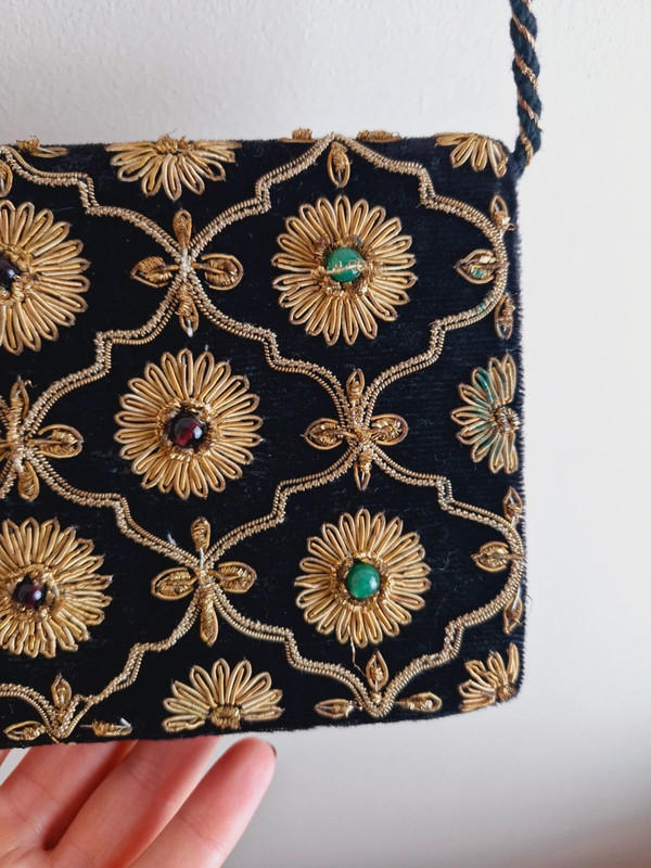 1960s Velvet Shoulder Bag