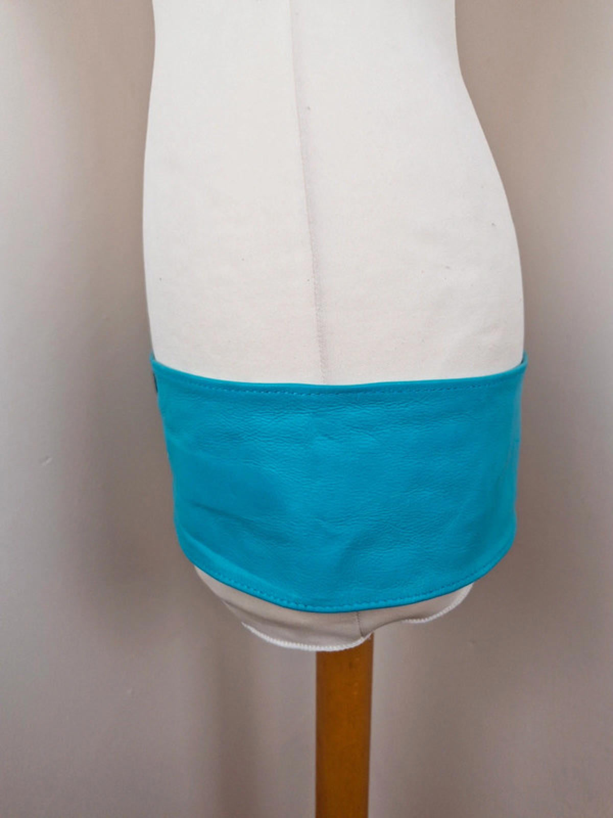 Y2k Leather Turquoise Belt