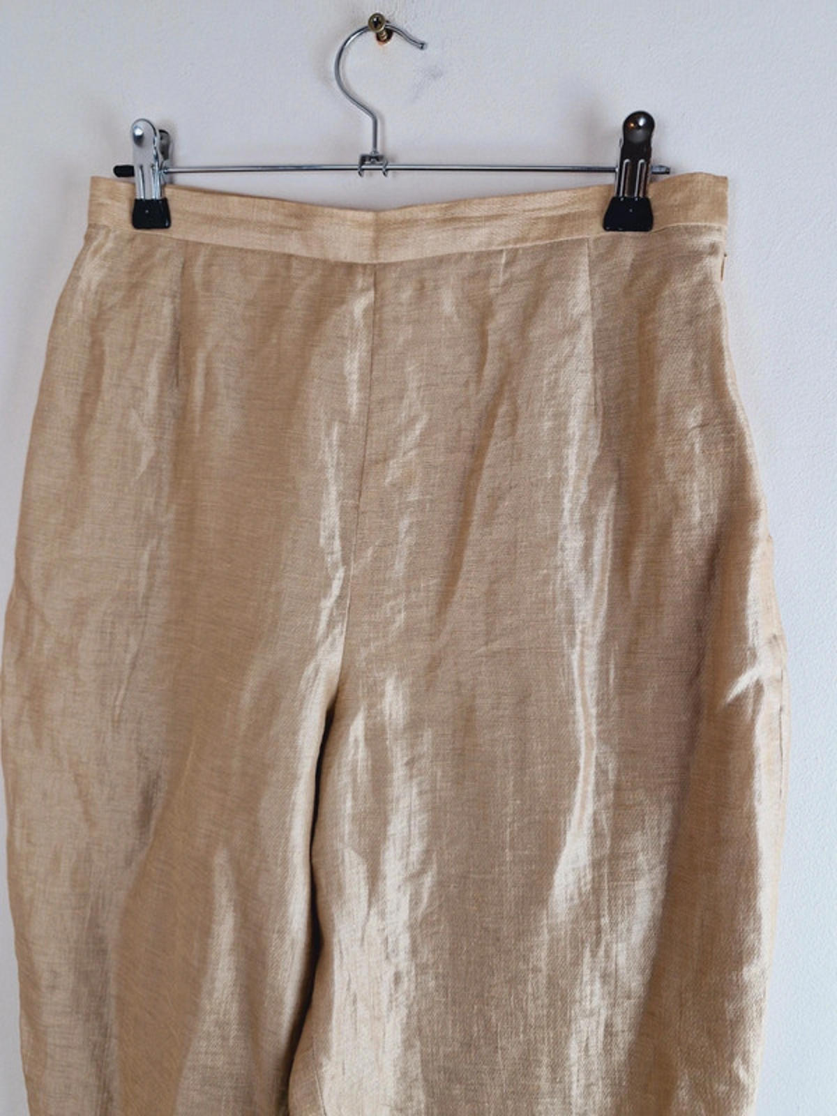 Gold High Waisted Trousers S