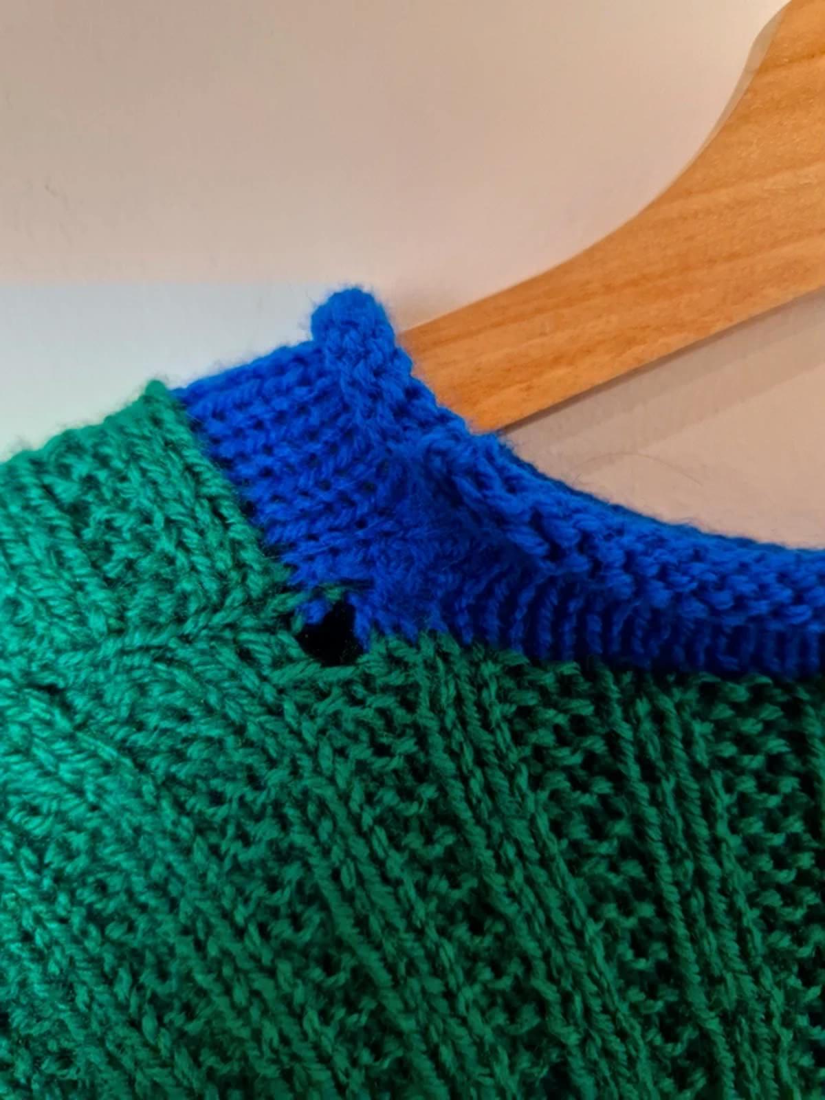 Handknitted Striped Jumper S UK8 UK10