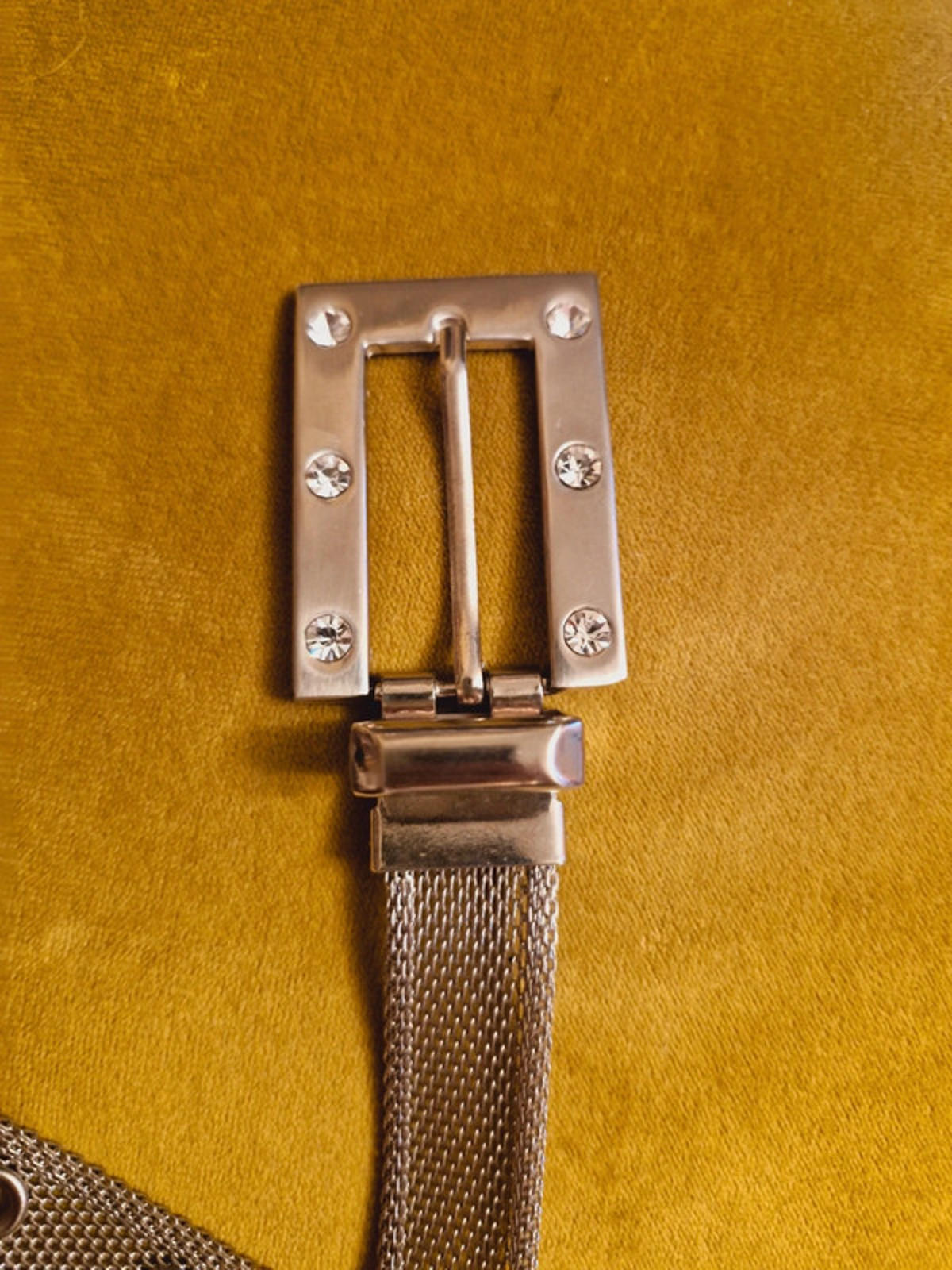Y2K Silver Slinky Belt