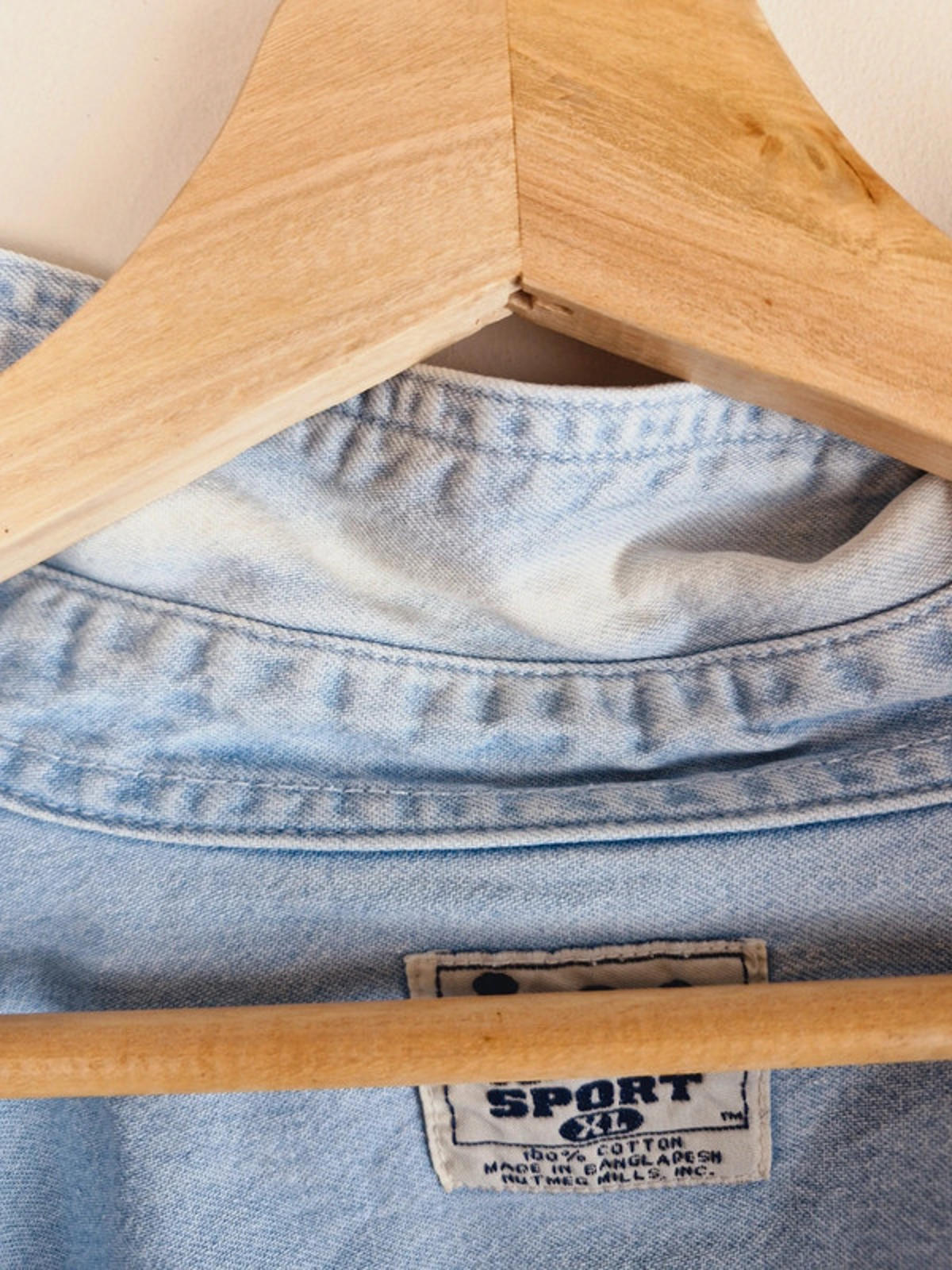 Mens Vintage Lee Sport Cotton Denim Shirt Top XL