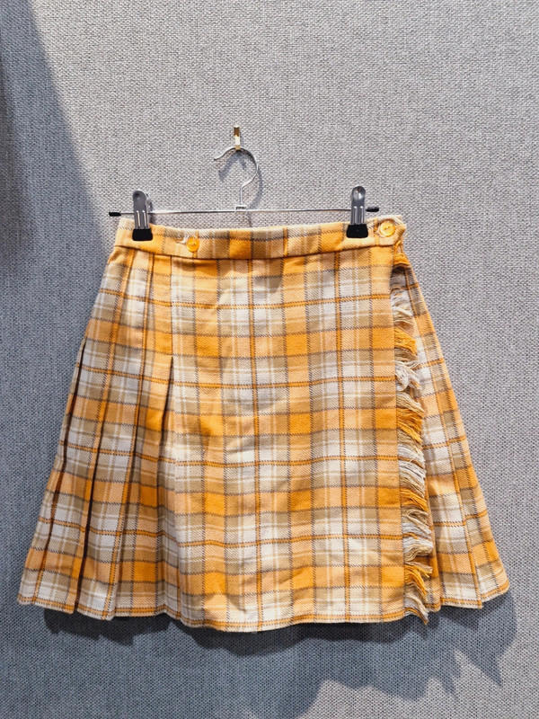 Yellow Tartan Kilt XS UK6 UK8