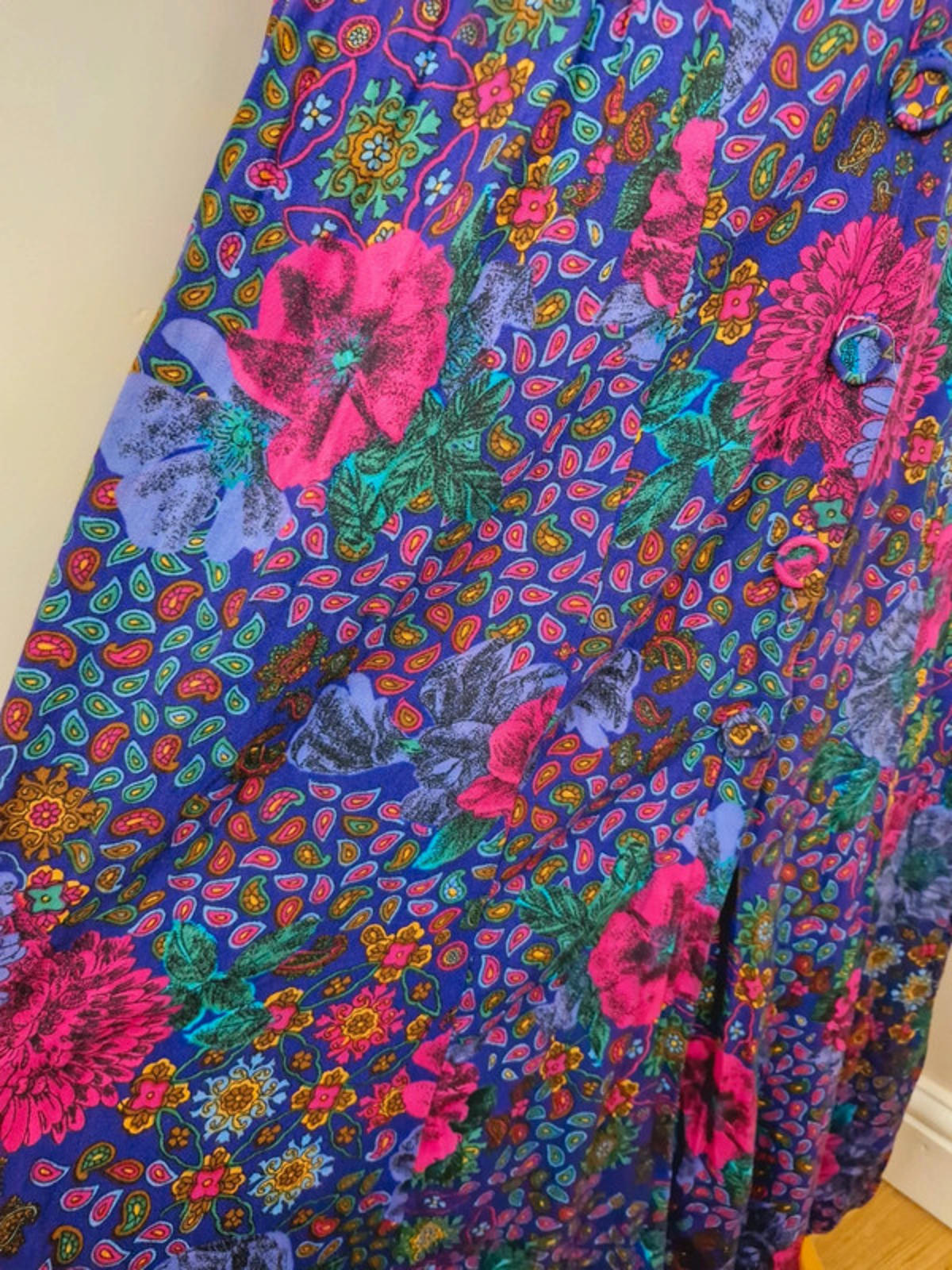 Paisley Midi Slip Dress M L
