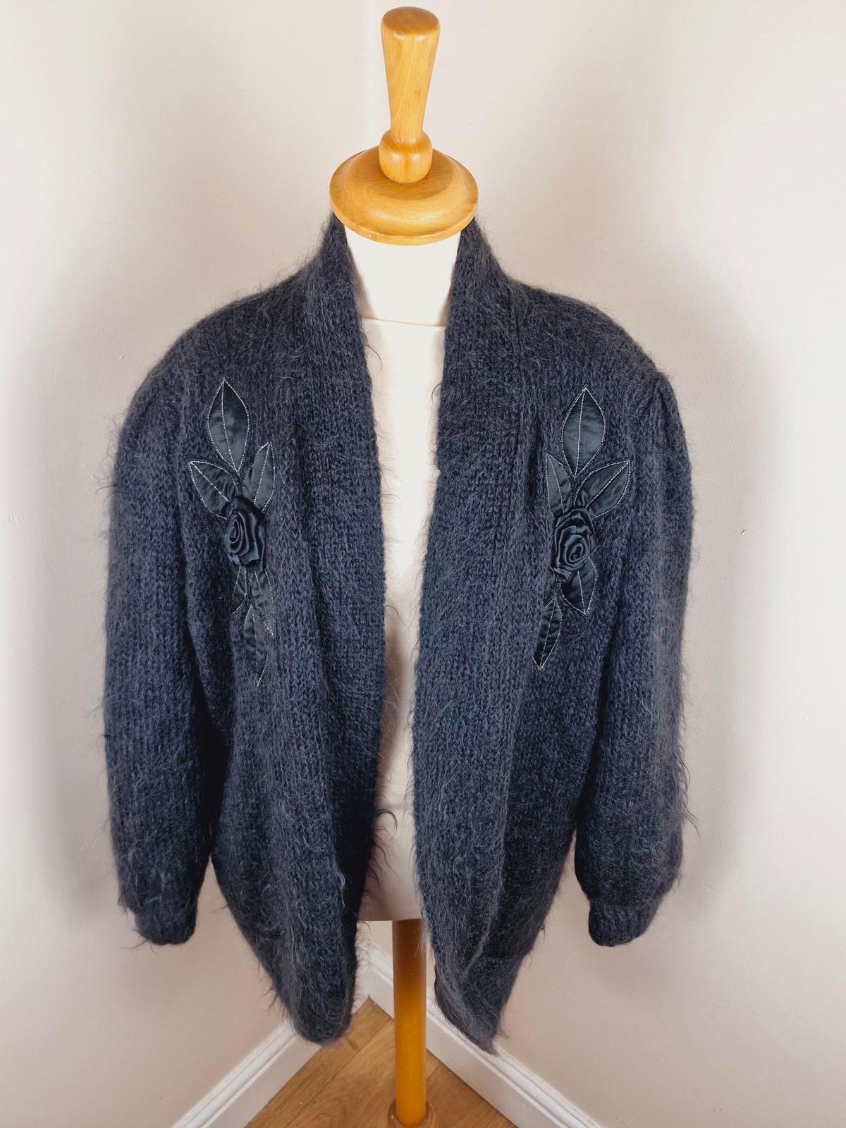1980s Mohair Cardigan L