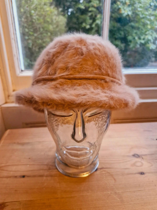 Vintage Angora Blend Beige Hat S