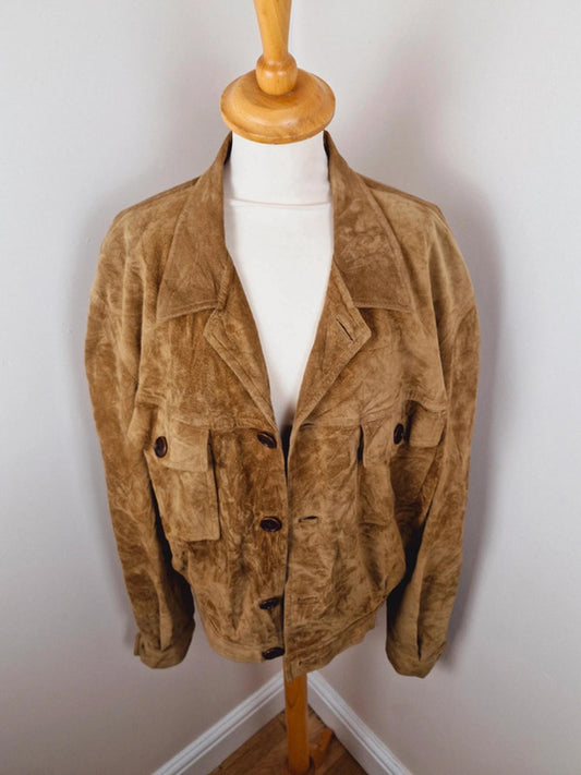 Mens 1970s Suede Jacket L
