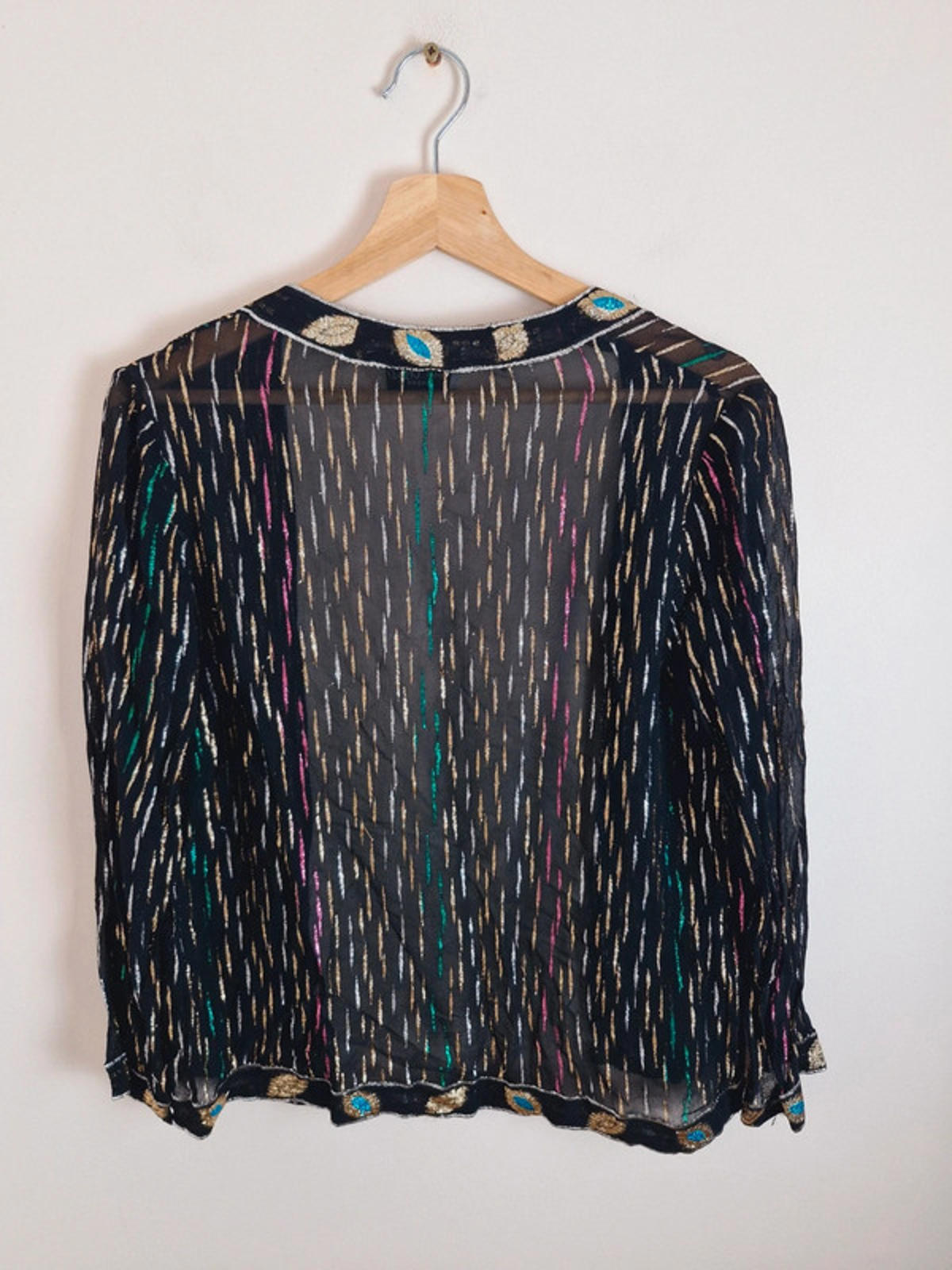 Frank Usher Sheer Metallic Top S