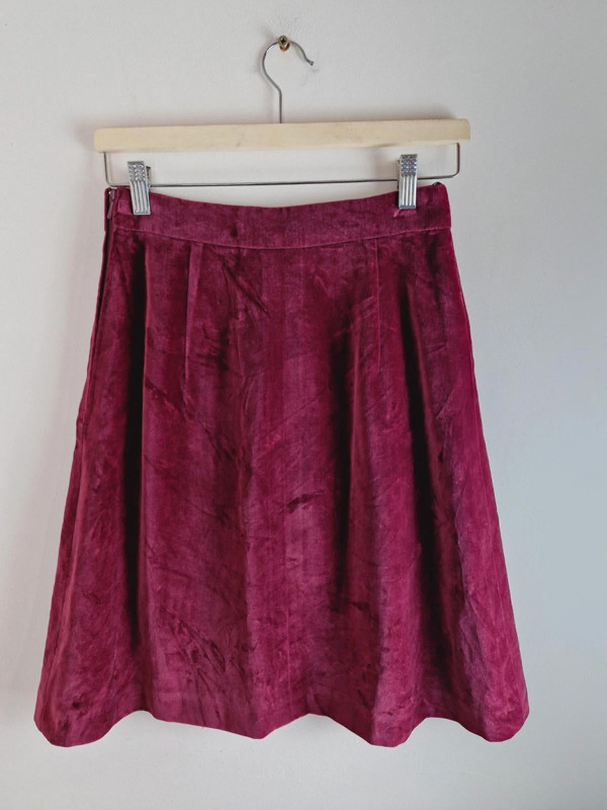 Burgundy Aline Skirt S UK8