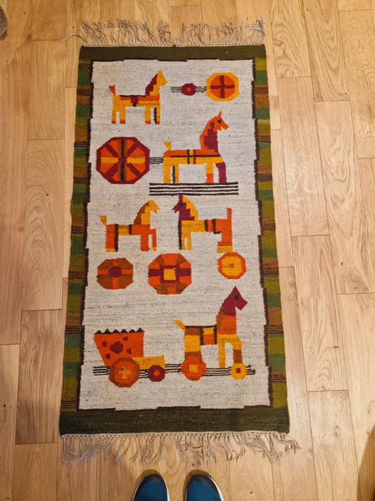 Handwoven Kilim Tapestry Rug
