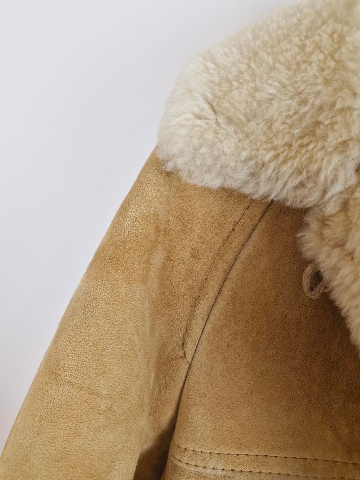 1970s Suede Sheepskin Coat S