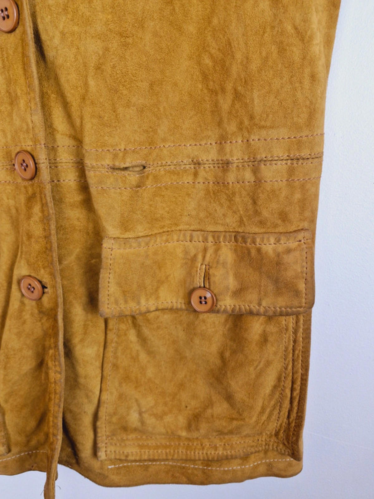 1970s Suede Waistcoat Jacket S