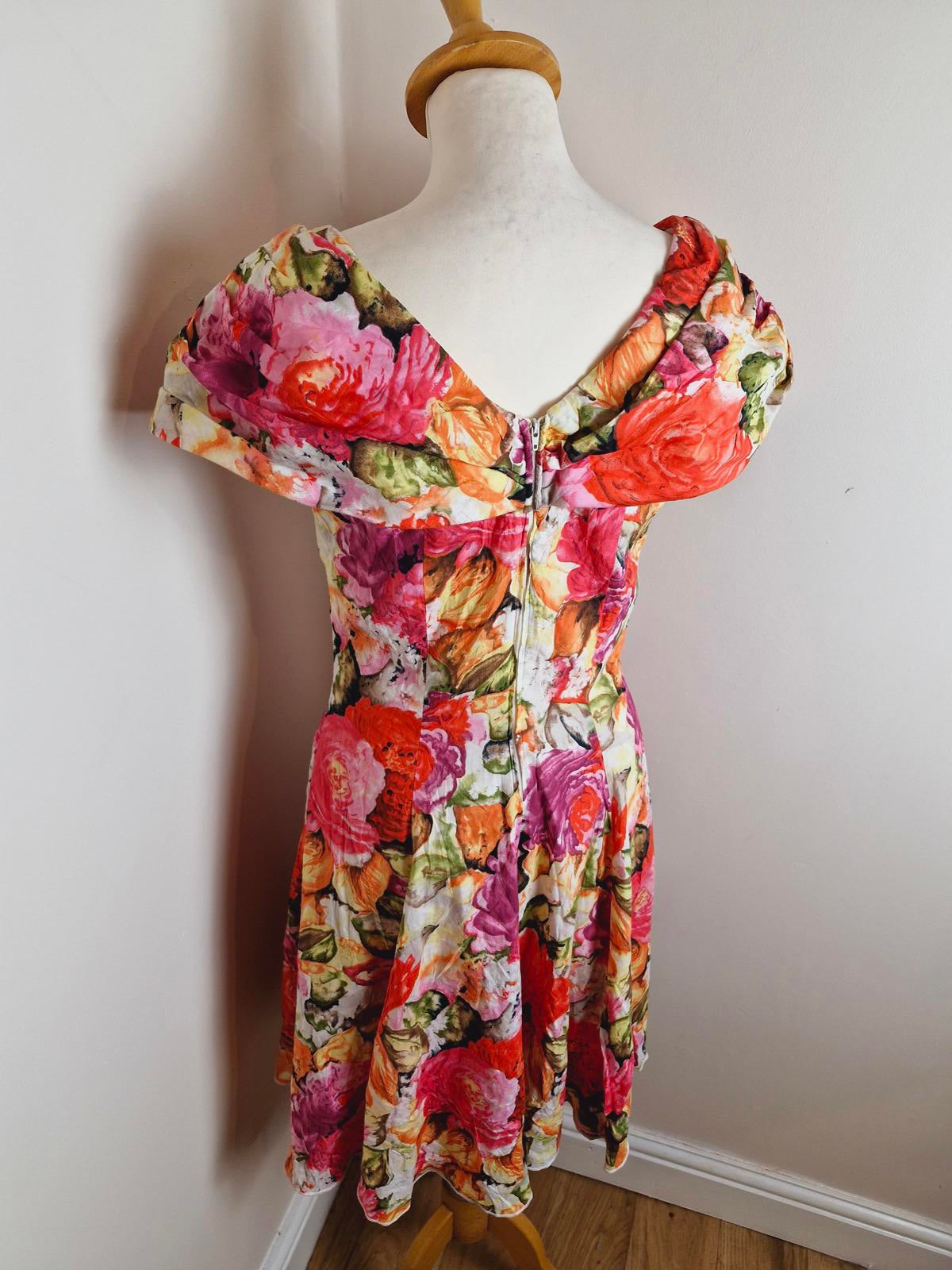 1980s Bardot Dress S UK8