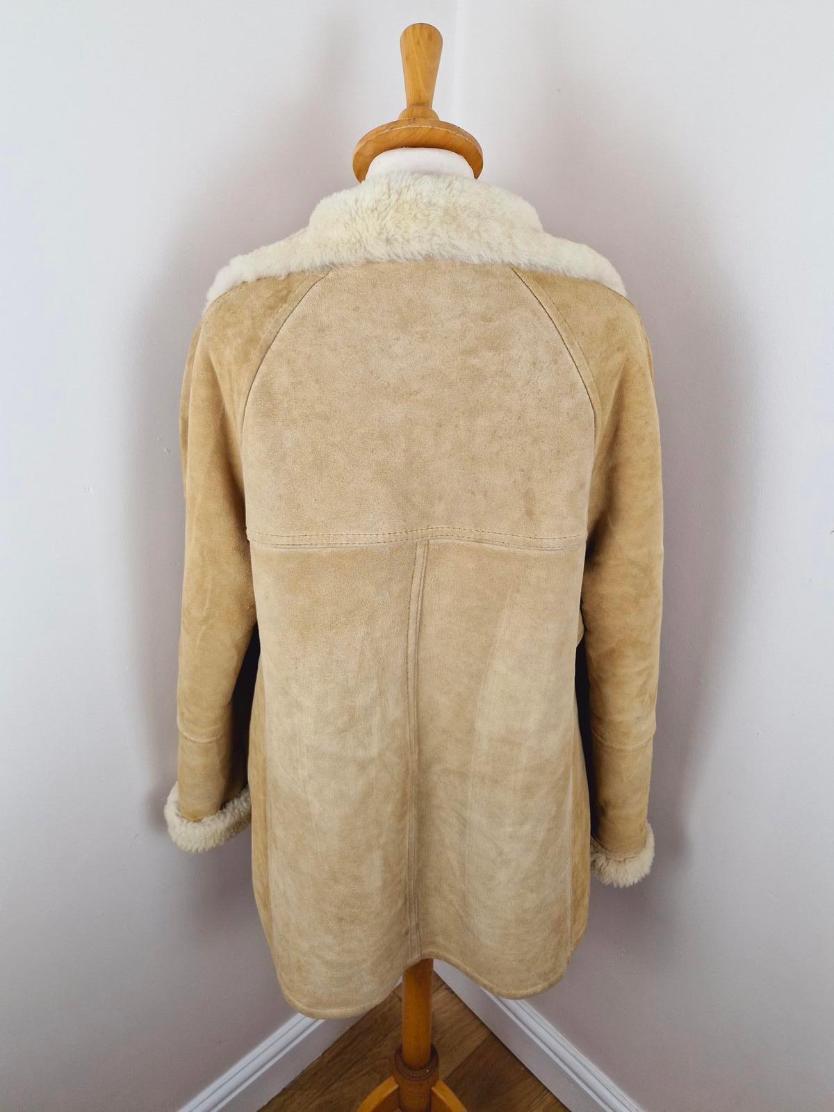 1970s Suede Sheepskin Coat S
