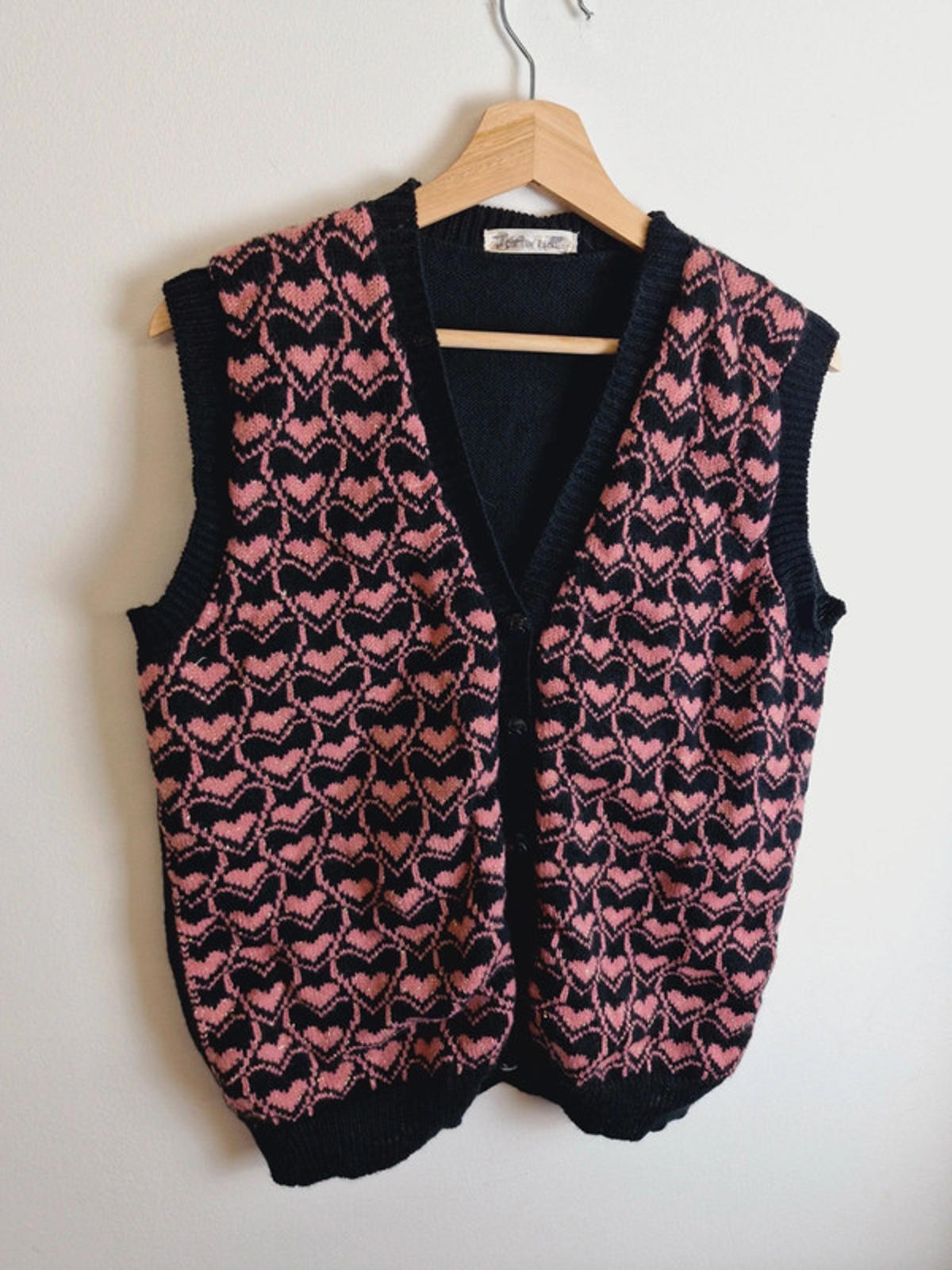 Knitted Heart Waistcoat UK12 M