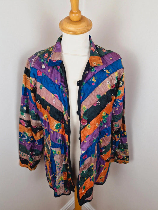 1970s Patchwork Jacket S
