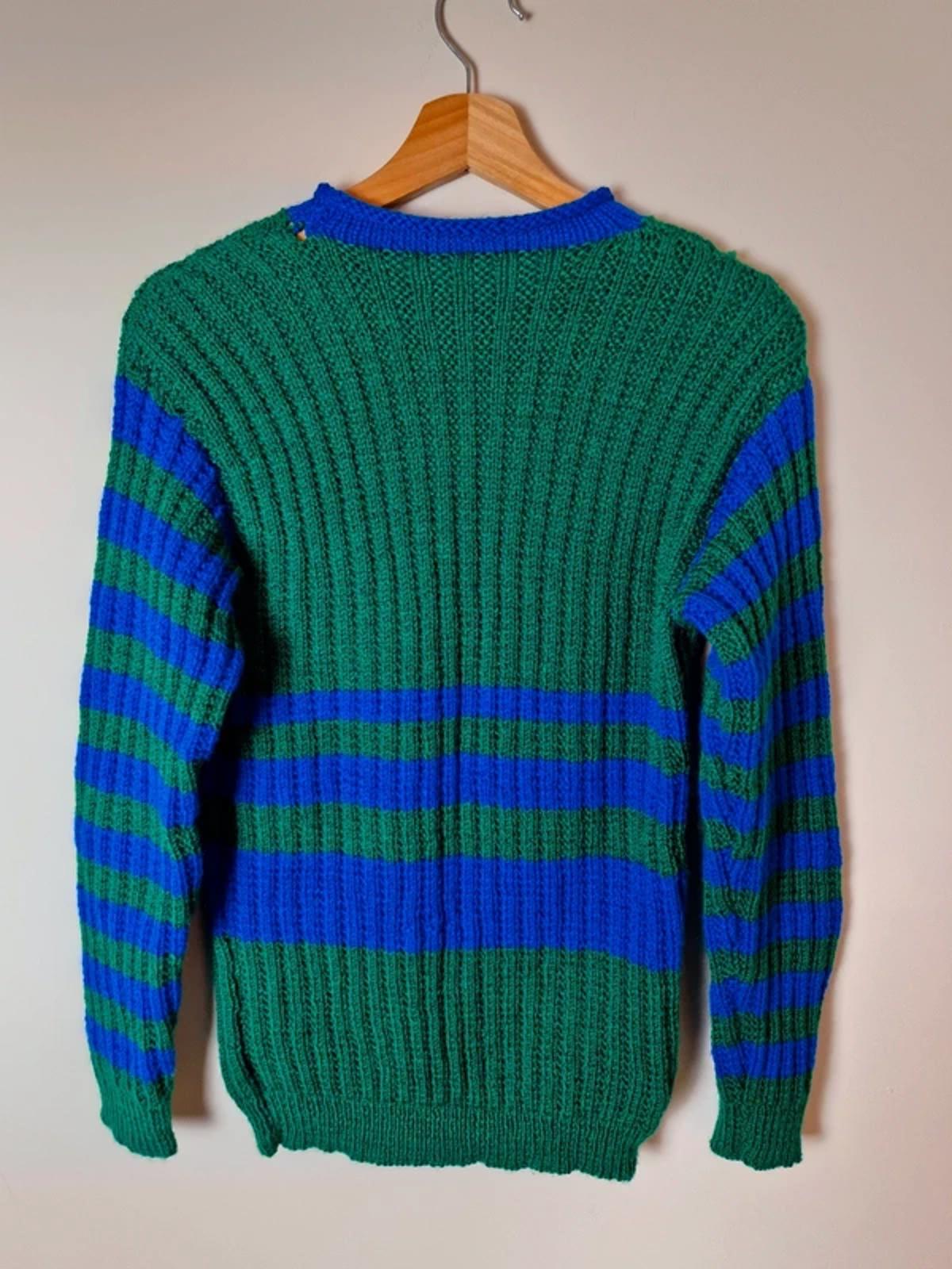 Handknitted Striped Jumper S UK8 UK10