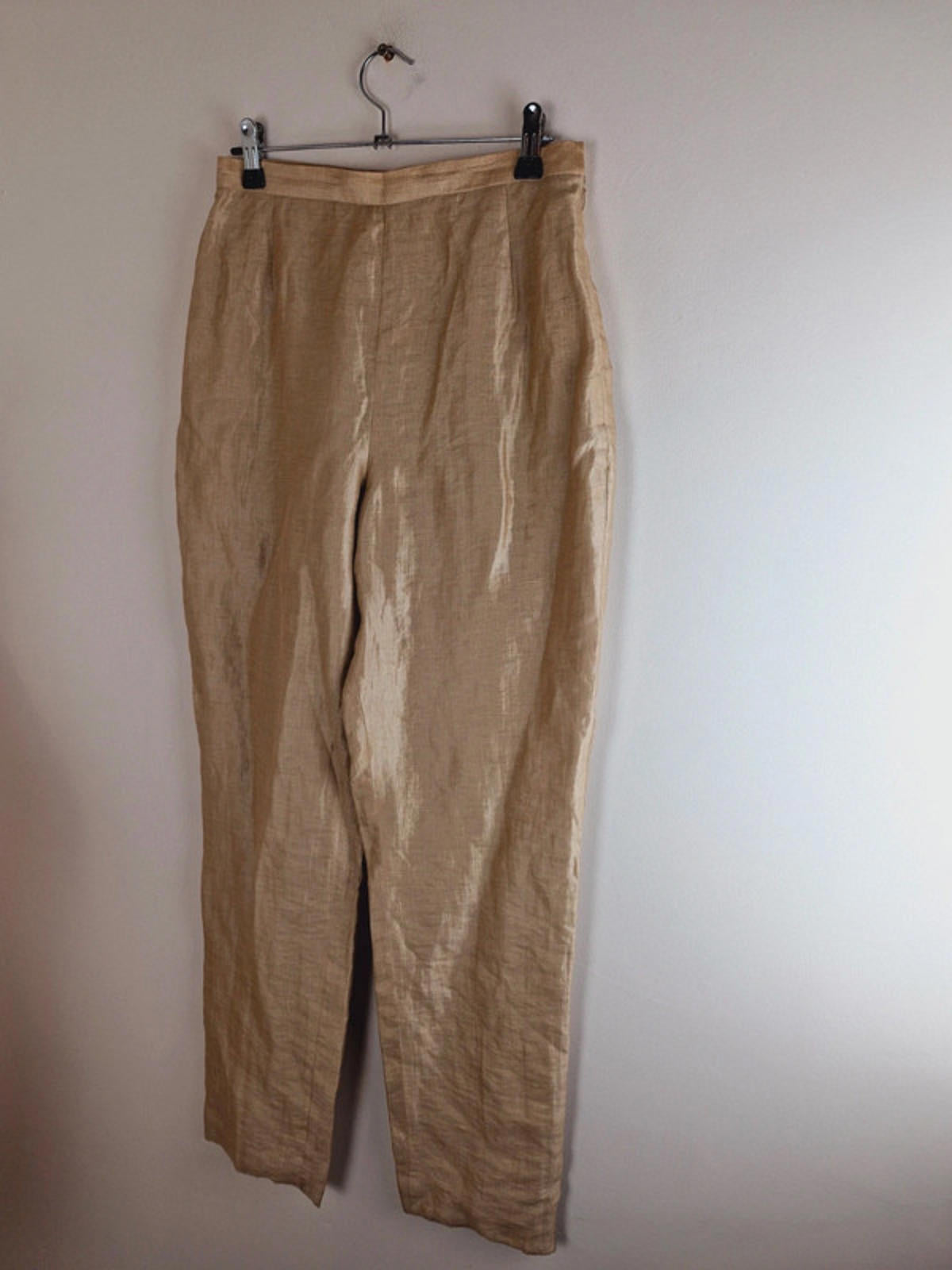 Gold High Waisted Trousers S