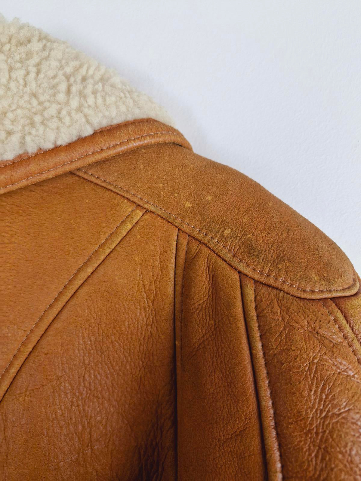 Emporio Armani Leather Sheepskin Coat L