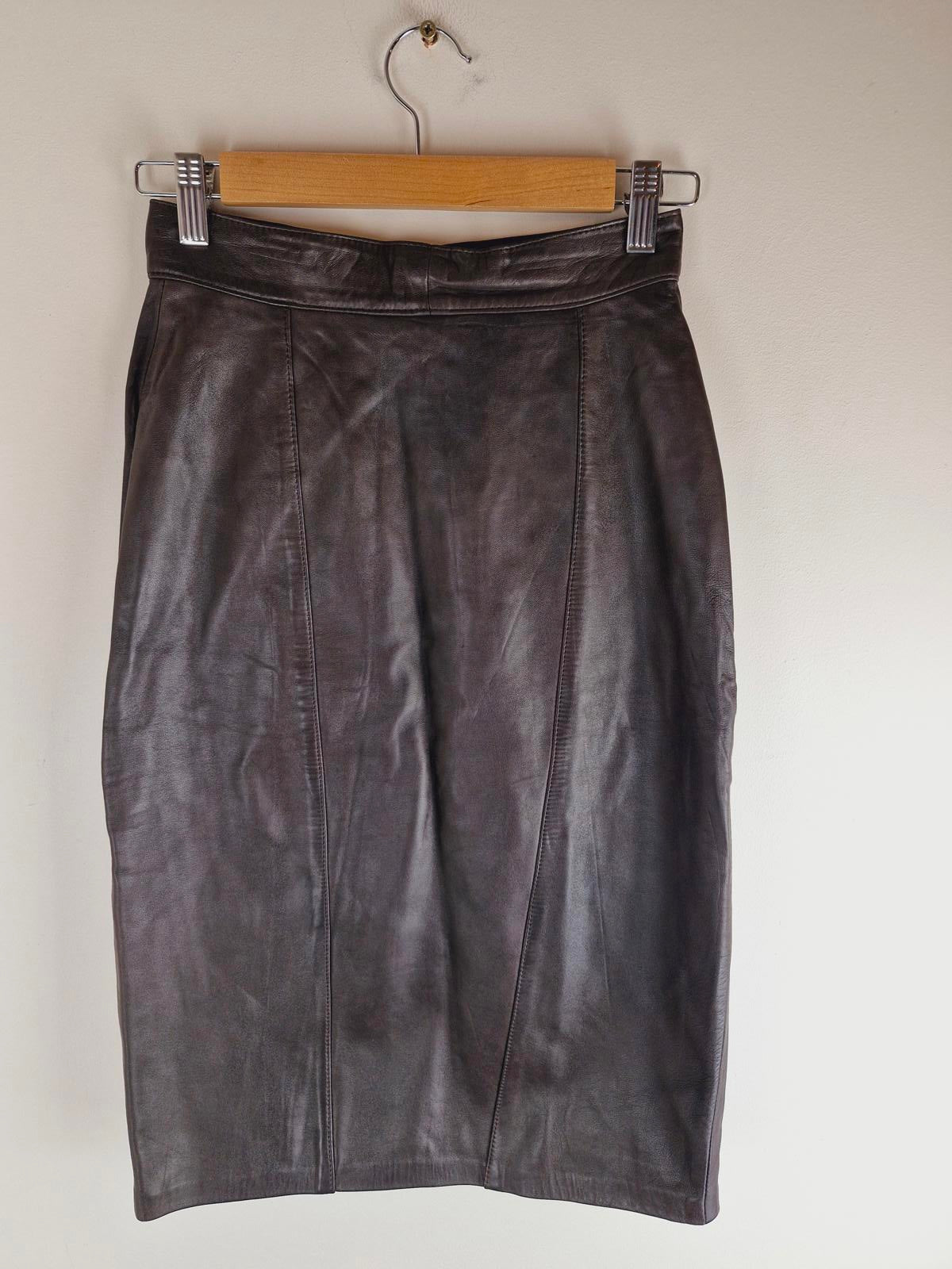 Leather Pencil Skirt XS