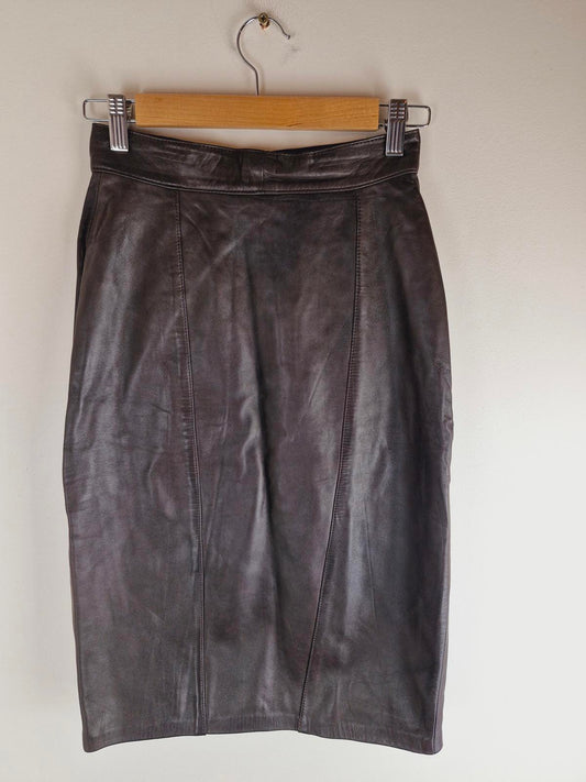 Leather Pencil Skirt XS