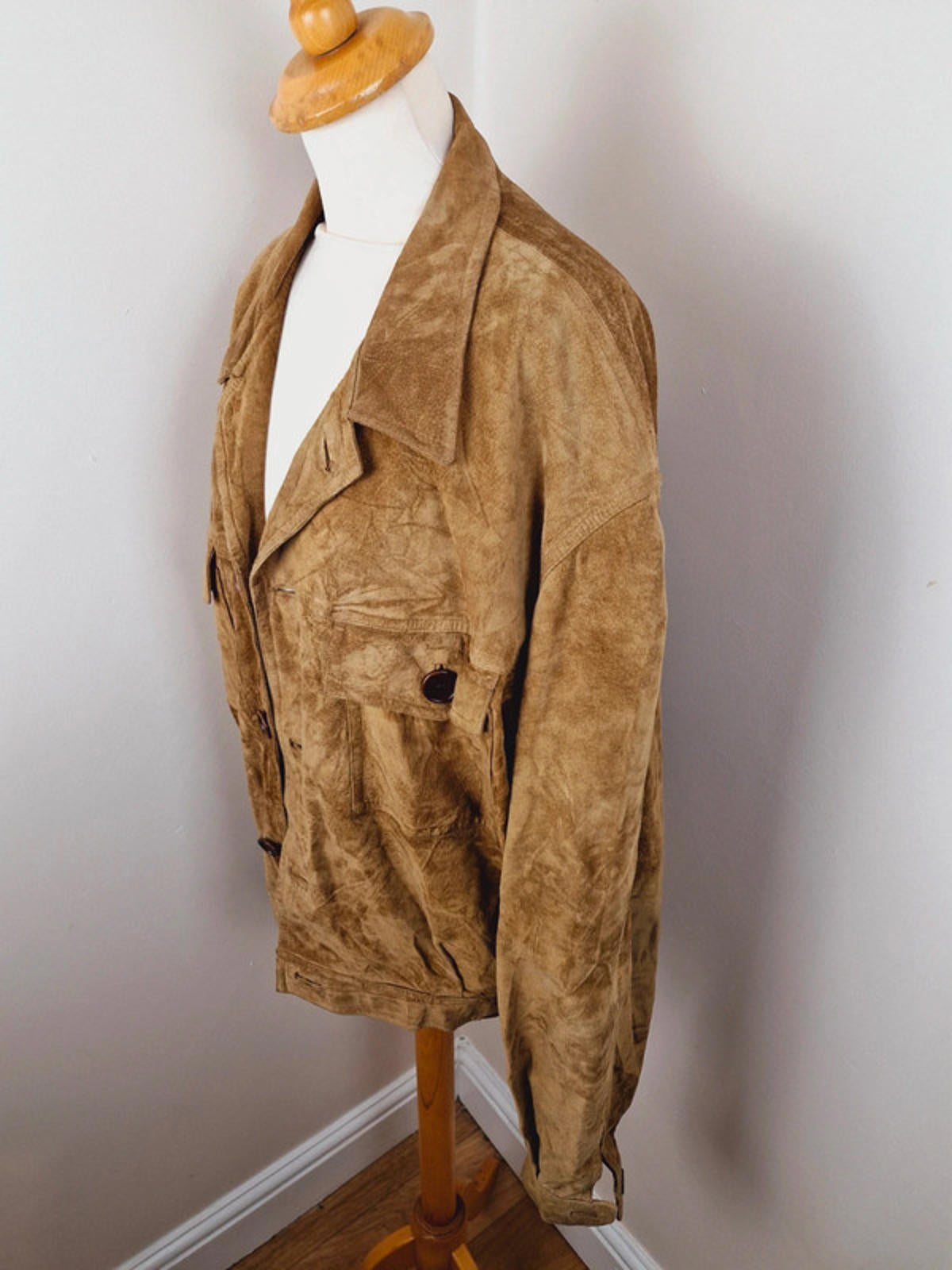 Mens 1970s Suede Jacket L