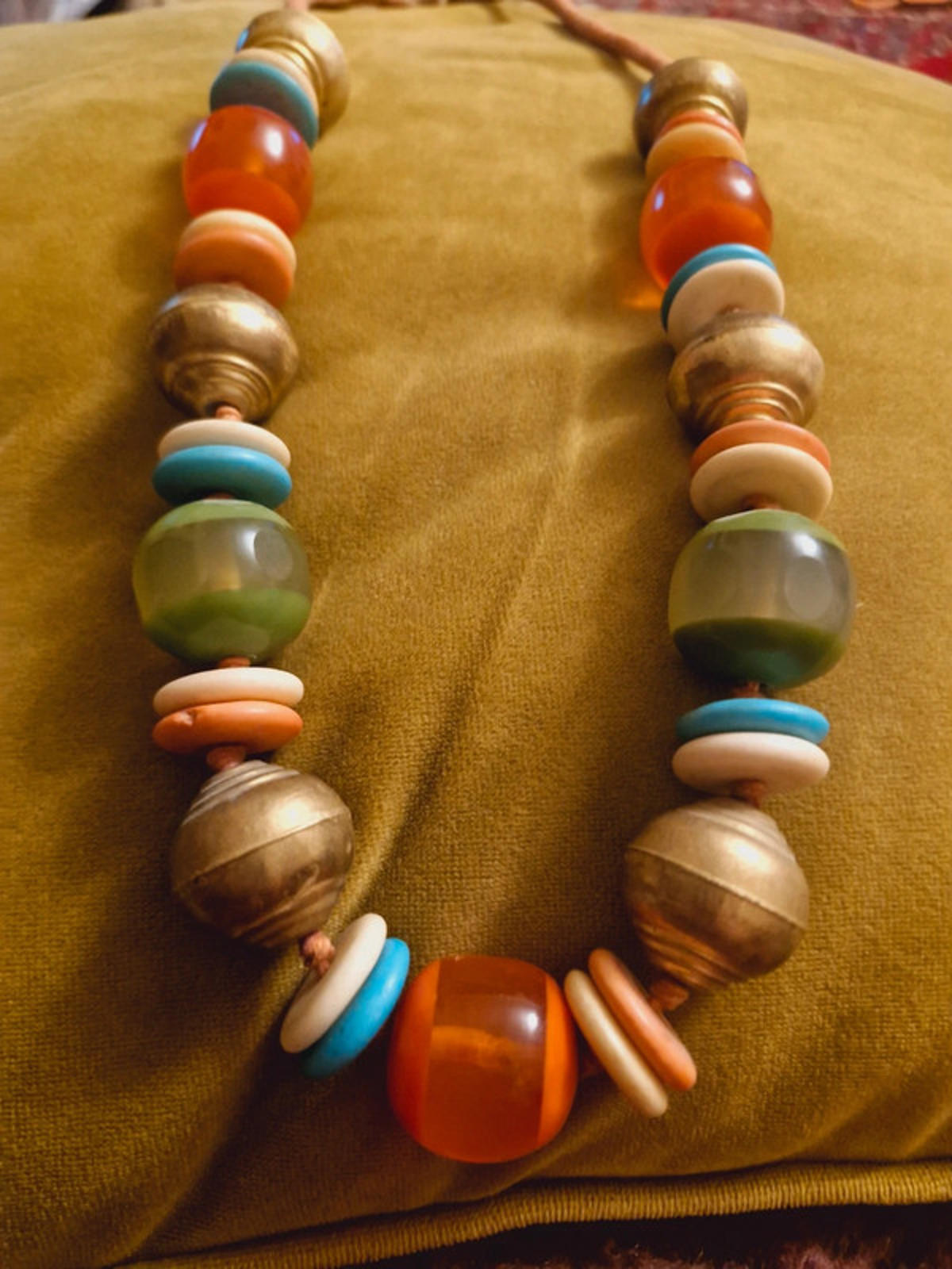 Womens Vintage Boho Long Necklace Chunky Bead Beaded Jewellery