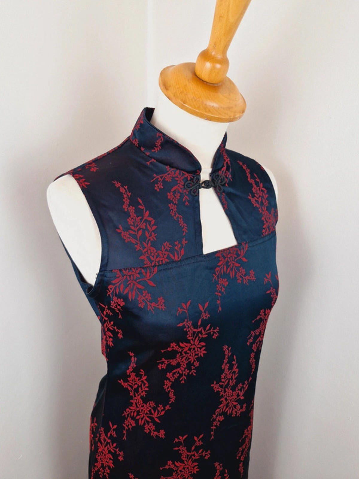 90s Long Chinese Style Slip Dress S UK10