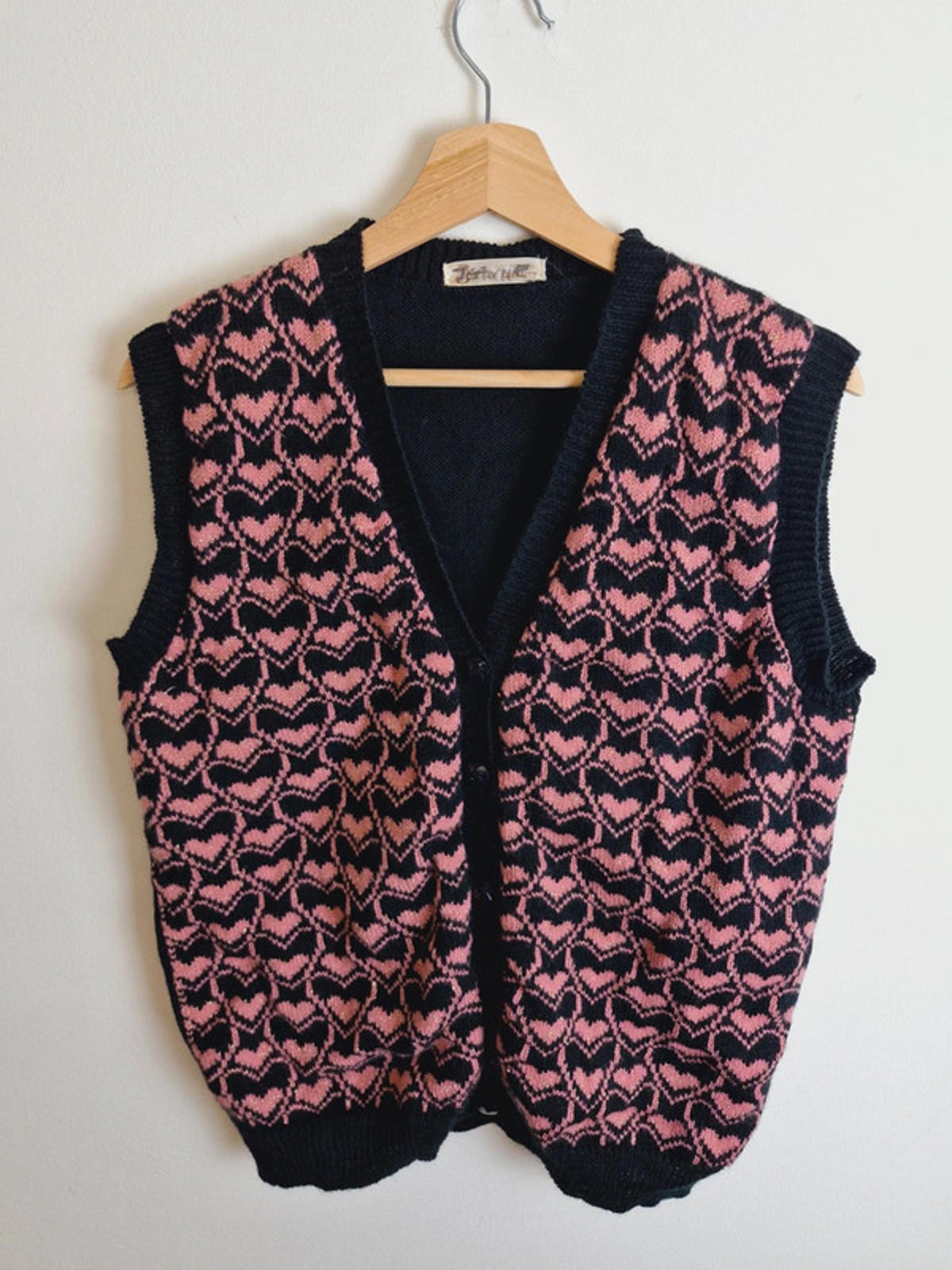 Knitted Heart Waistcoat UK12 M