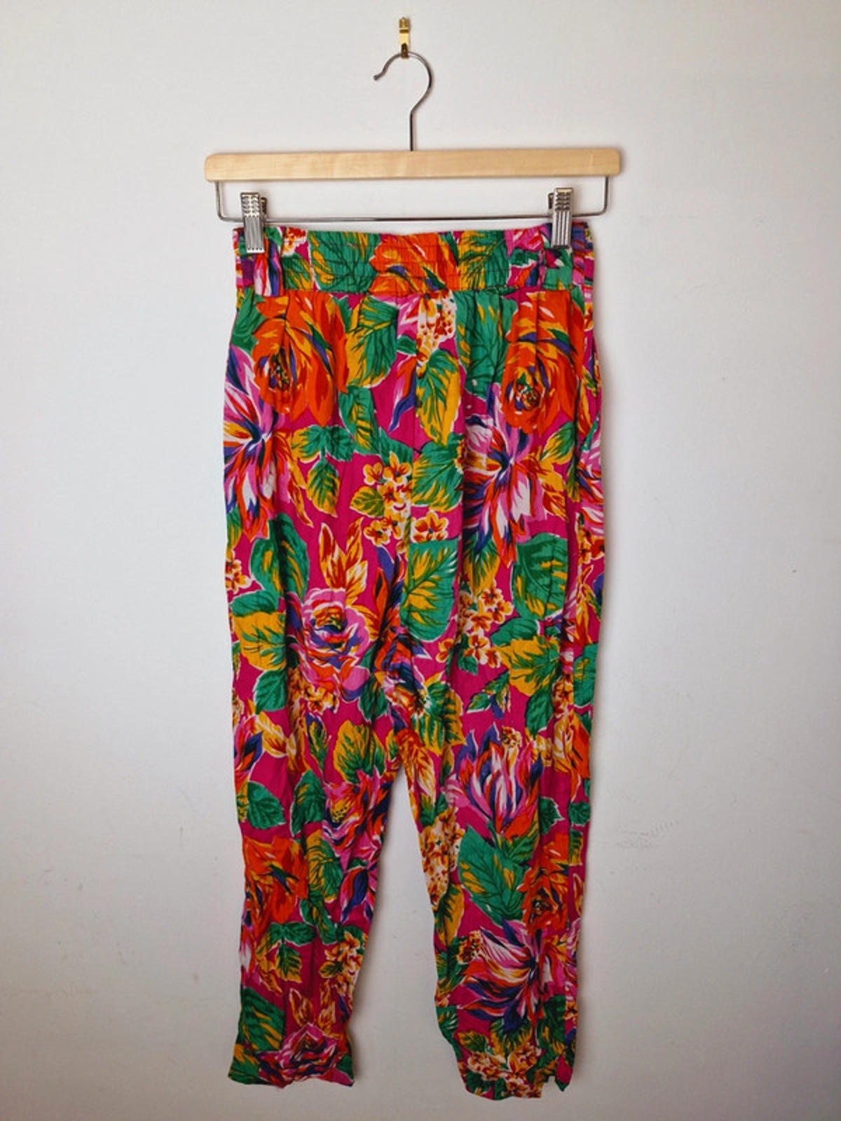 Womens Vintage 90s Phool High Waisted Cotton Boho Trousers Leggings Harem M