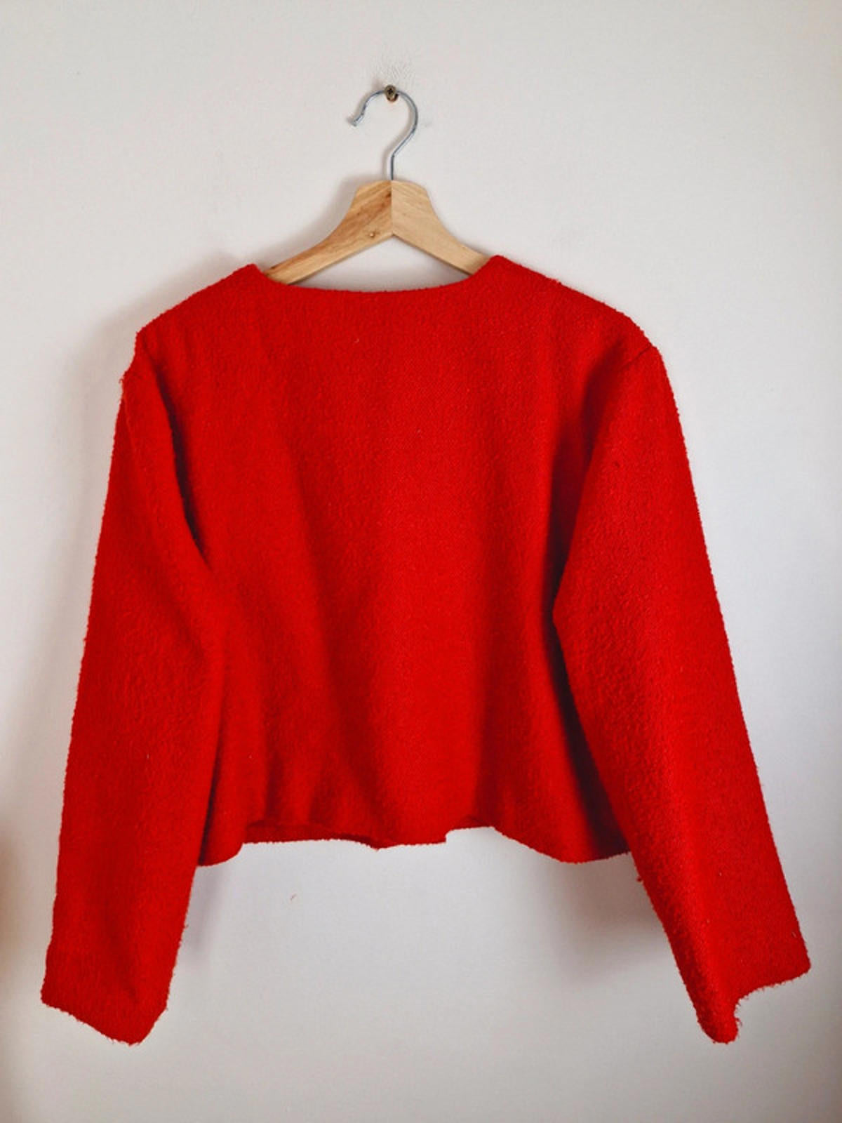 Red Cropped Jacket L UK16