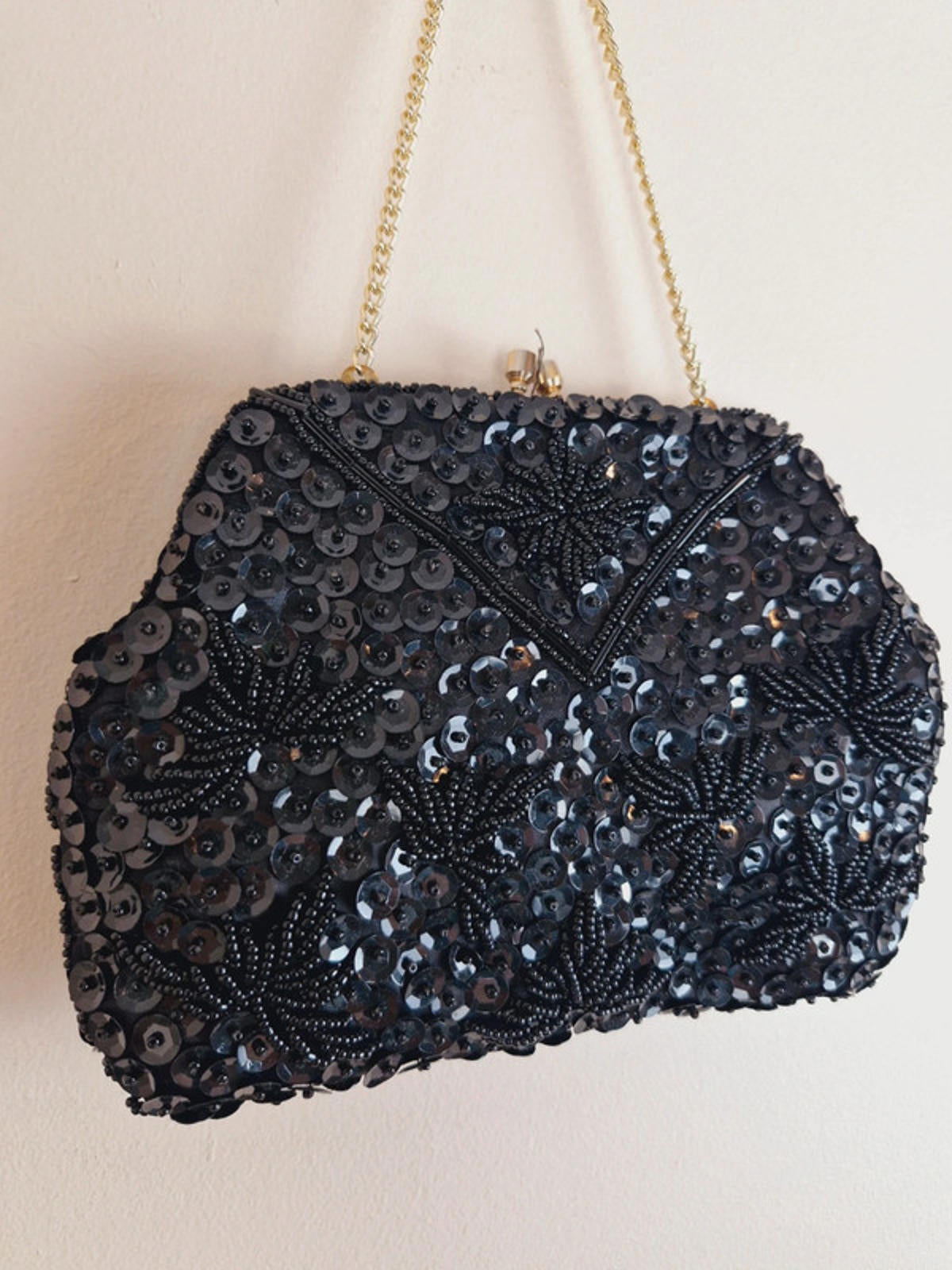Black & Gold Sequin Bag