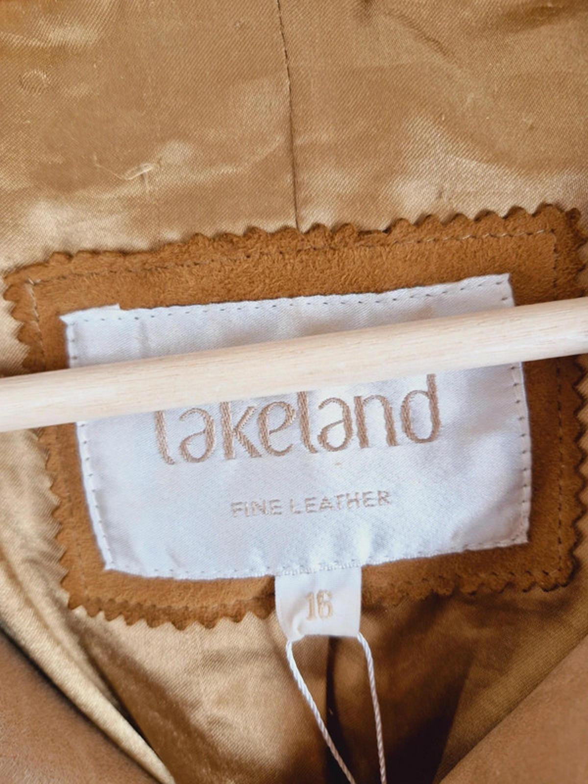 Tan Leather Suede Jacket M L