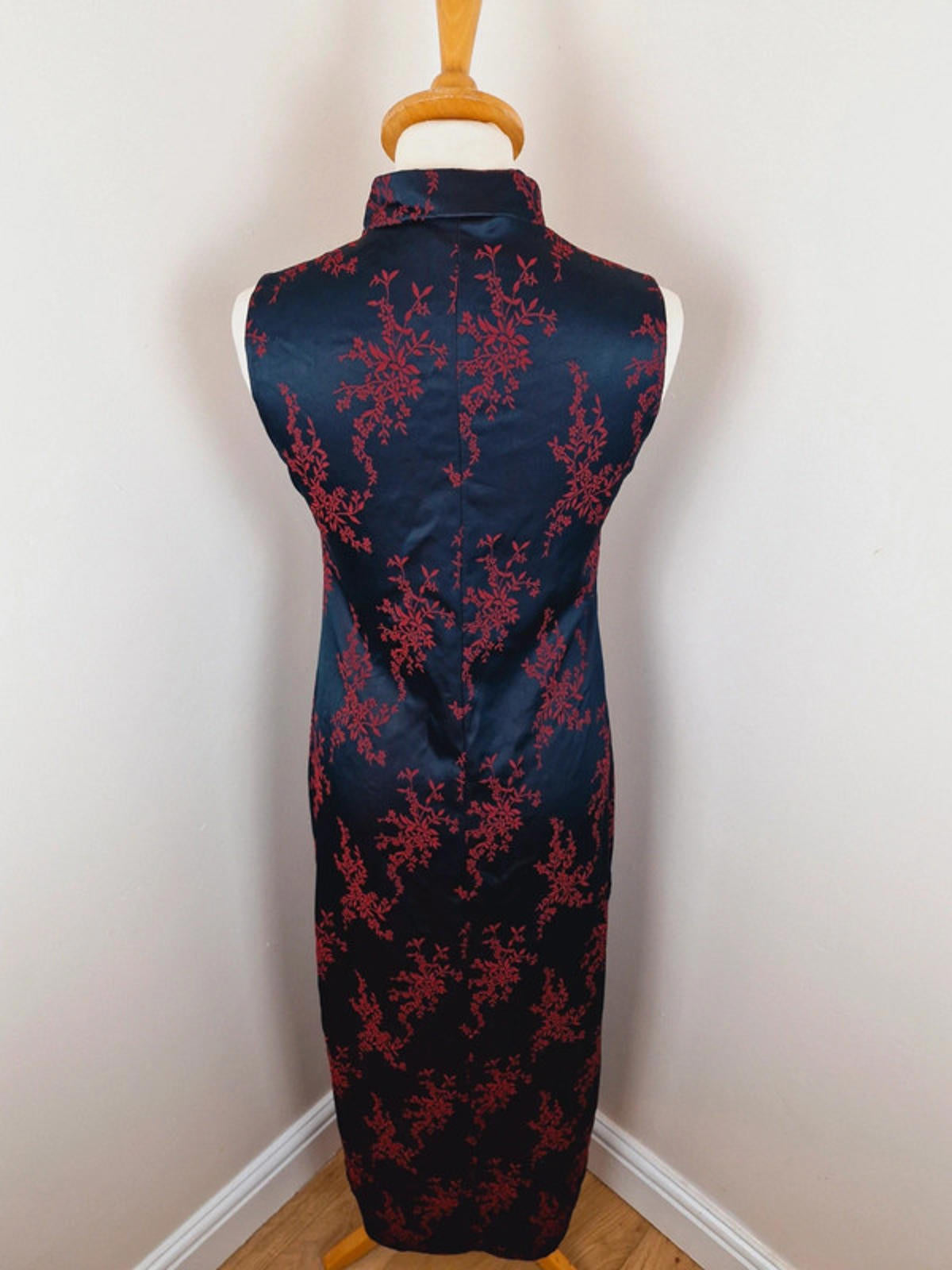 90s Long Chinese Style Slip Dress S UK10