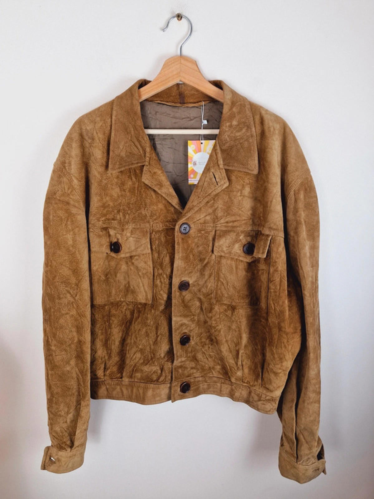 Mens 1970s Suede Jacket L