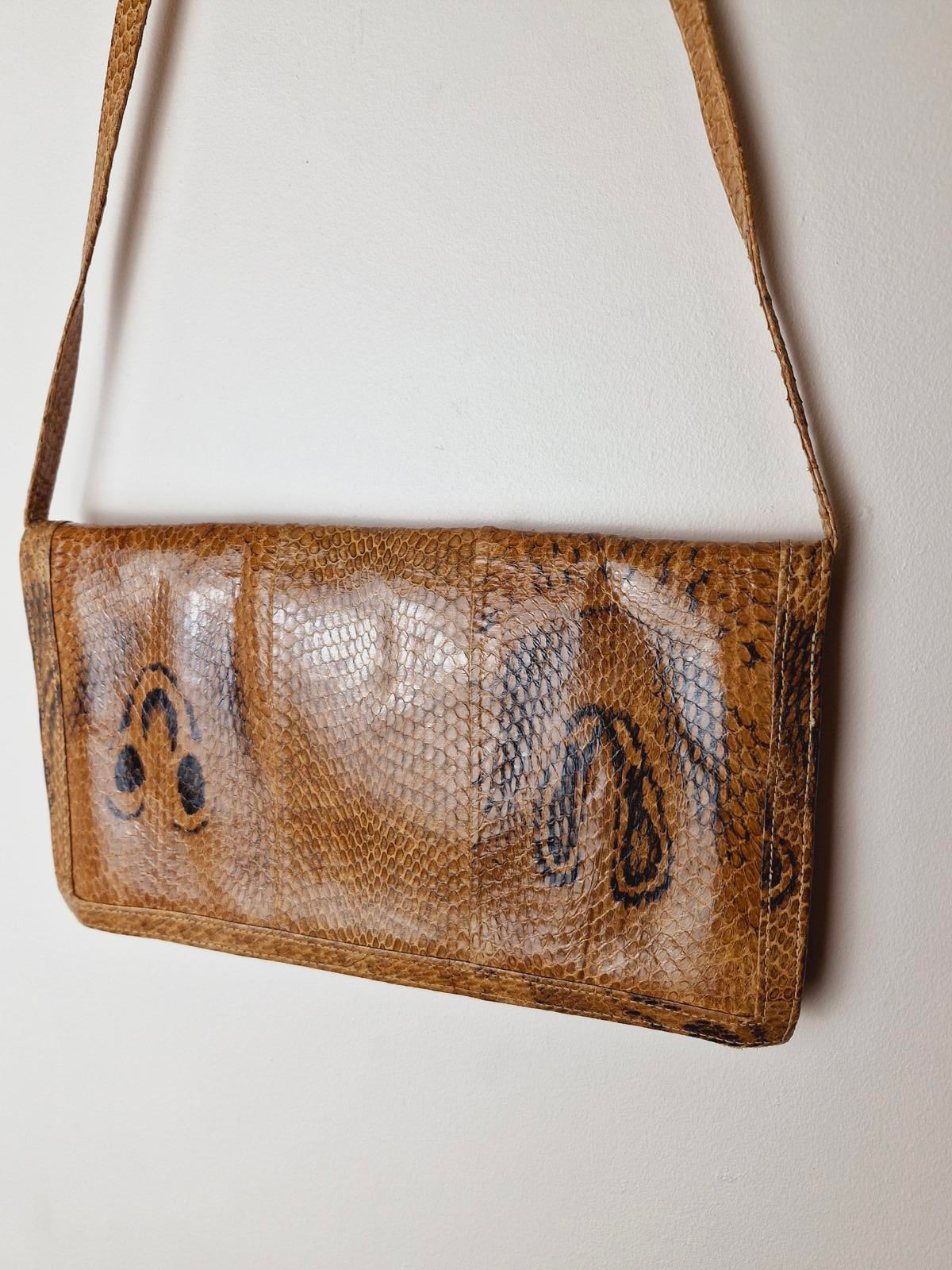 1970s Snakeskin Leather Bag
