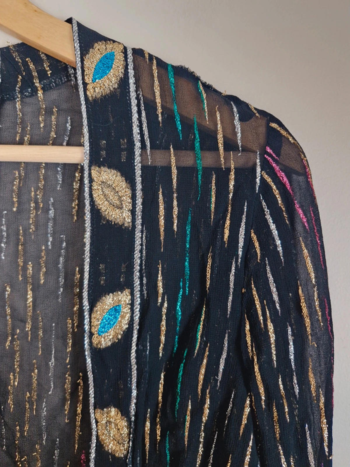 Frank Usher Sheer Metallic Top S