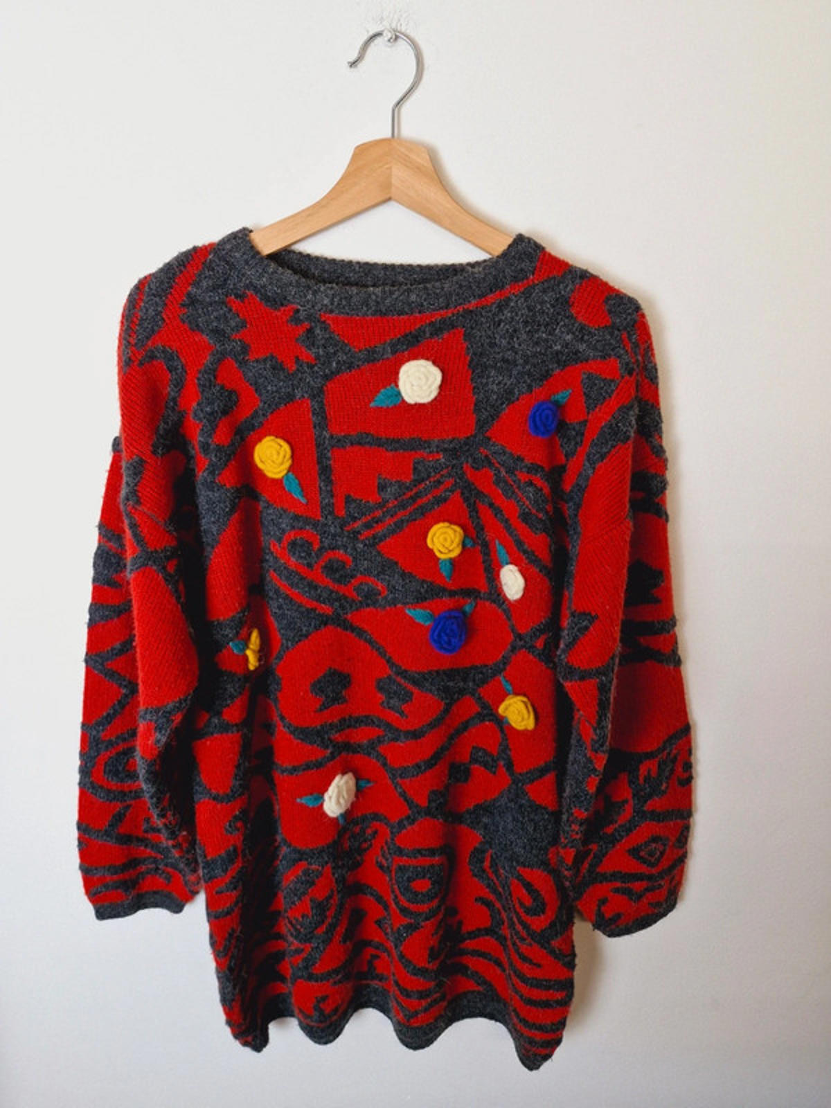 3D Rose Jumper L UK16