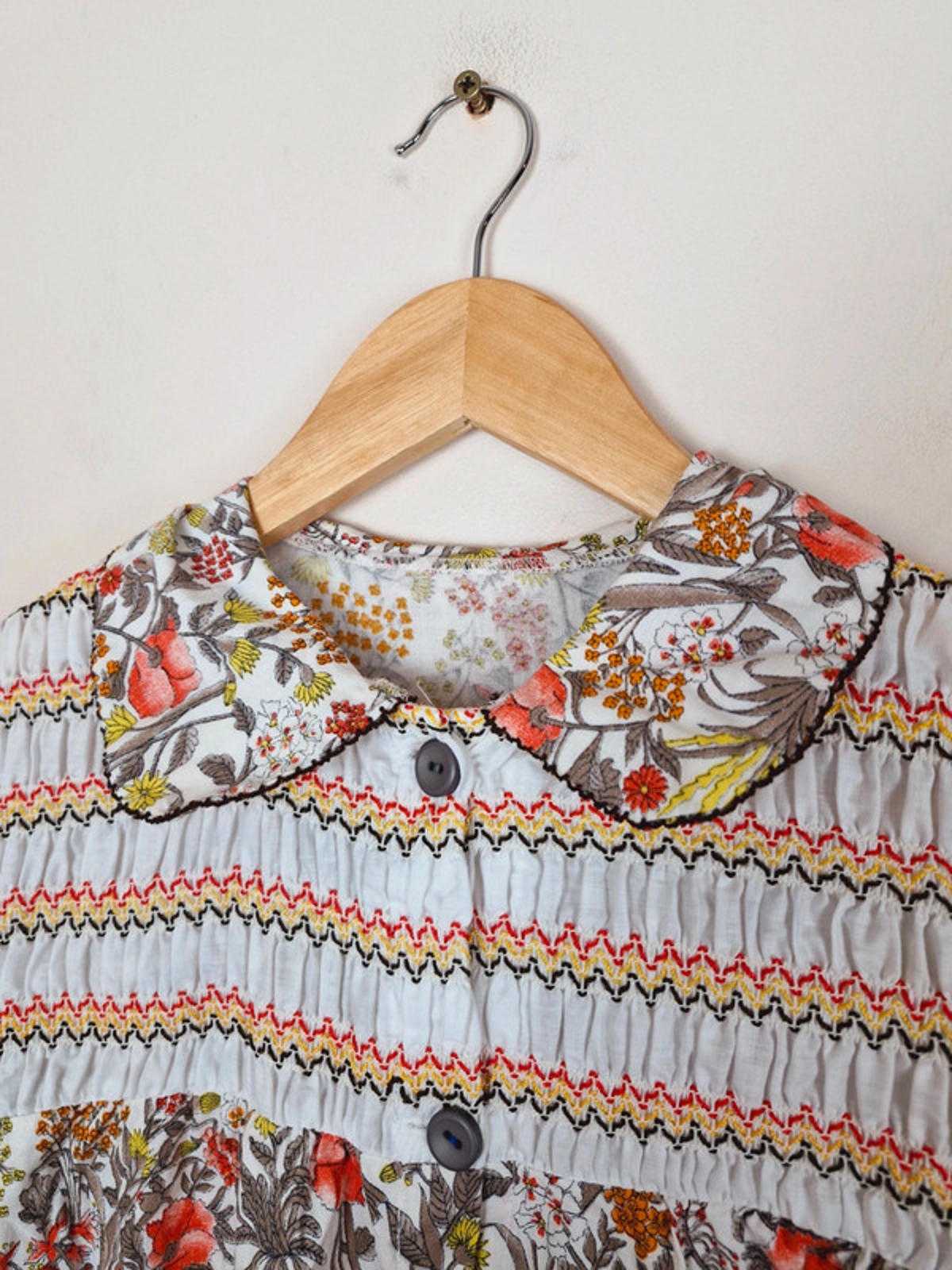 Womens Vintage St Michael 1970s 70s Long Shirtdress Dress Cotton UK10