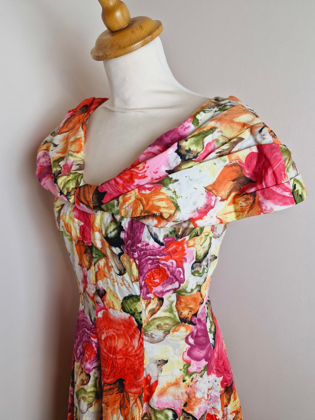 1980s Bardot Dress S UK8