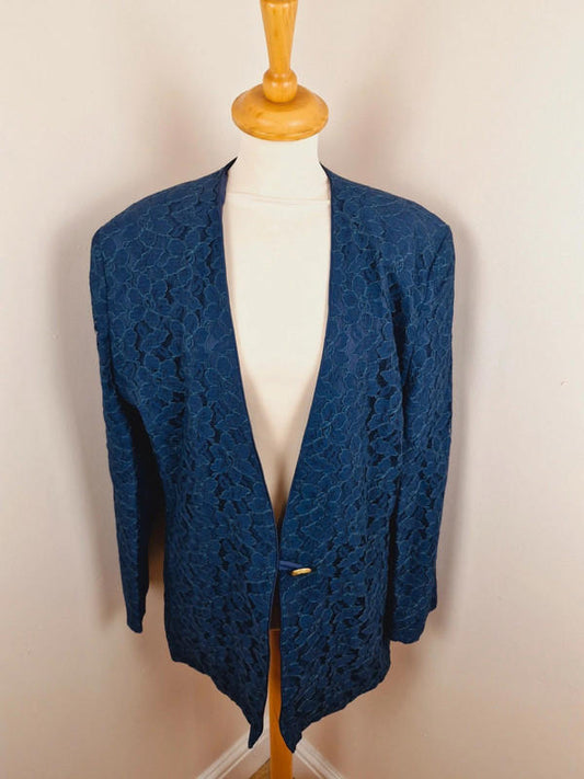 1990s Lace Blazer XXL UK20