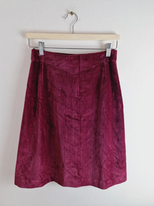 Burgundy Aline Skirt S UK8